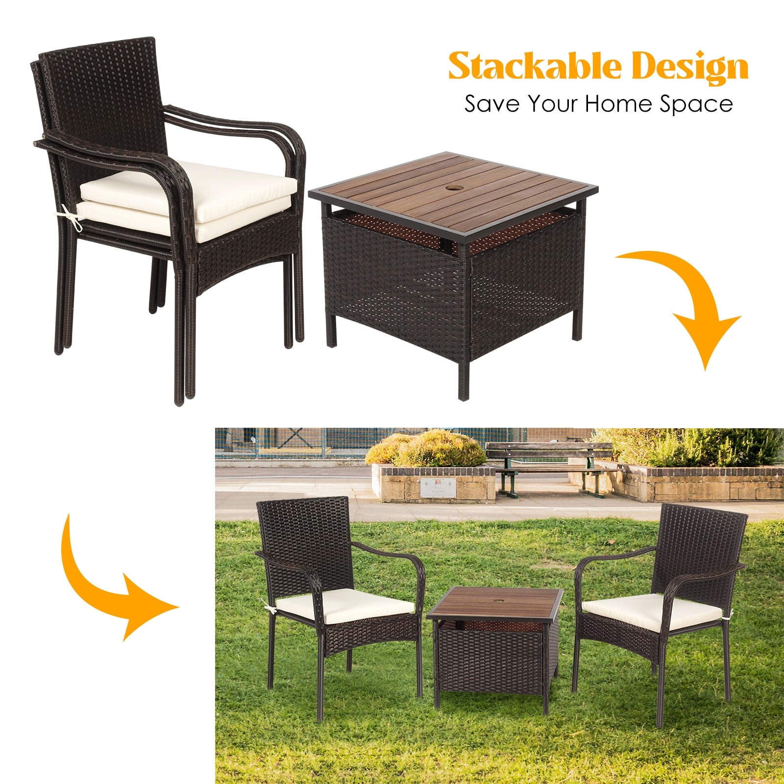 Forclover HYFE-70822 Patio-Conversation-Sets - View #9