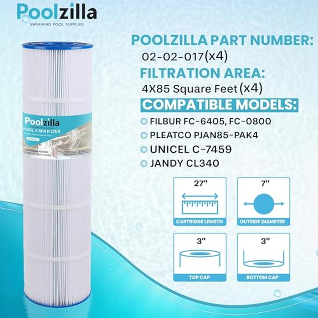Poolzilla WH-02-02-017-4PK Pool-Filter-Skim-Sys-Parts - View #2