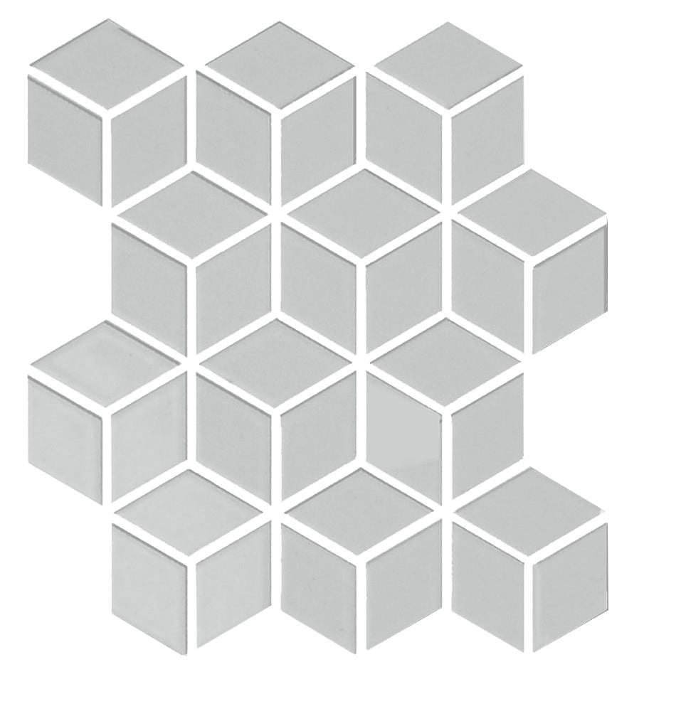 Emser W71SHAPGR1112MCUG Shape 20-Pack Gray Porcelain Border Tile (Common: 11-in x 12-in; Actual: 10.51-in x 12.17-in)
