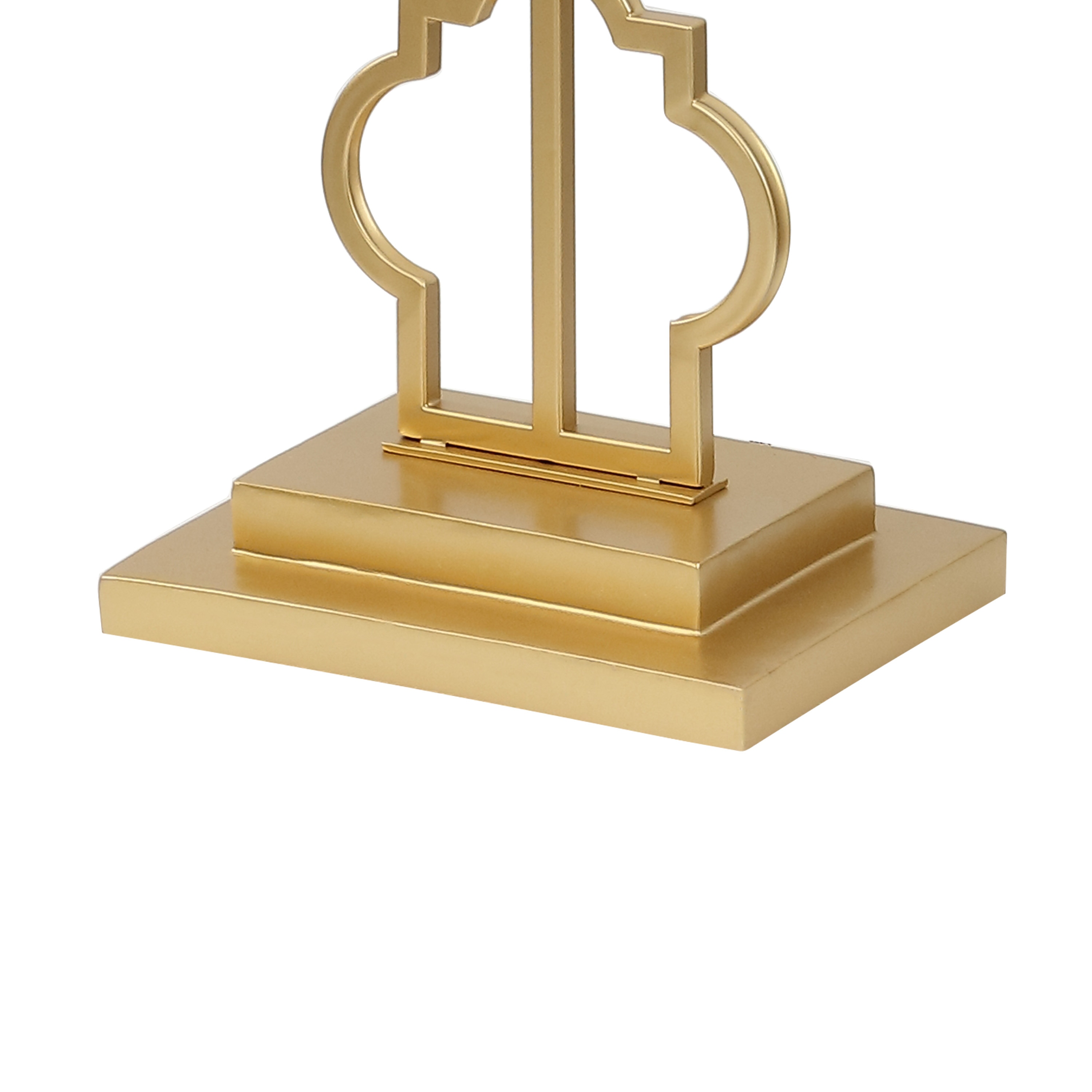 Selina 64.5" Gold Metal LED Floor Lamp with White Linen Shade