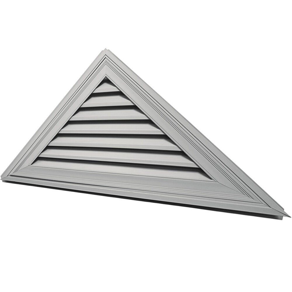 Builders Edge 61 In X 23 In Triangle Vinyl Gable Louver Vent In The