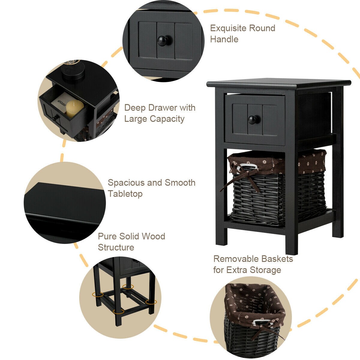 CASAINC HYSN-53787BK-2 End-Tables - View #6