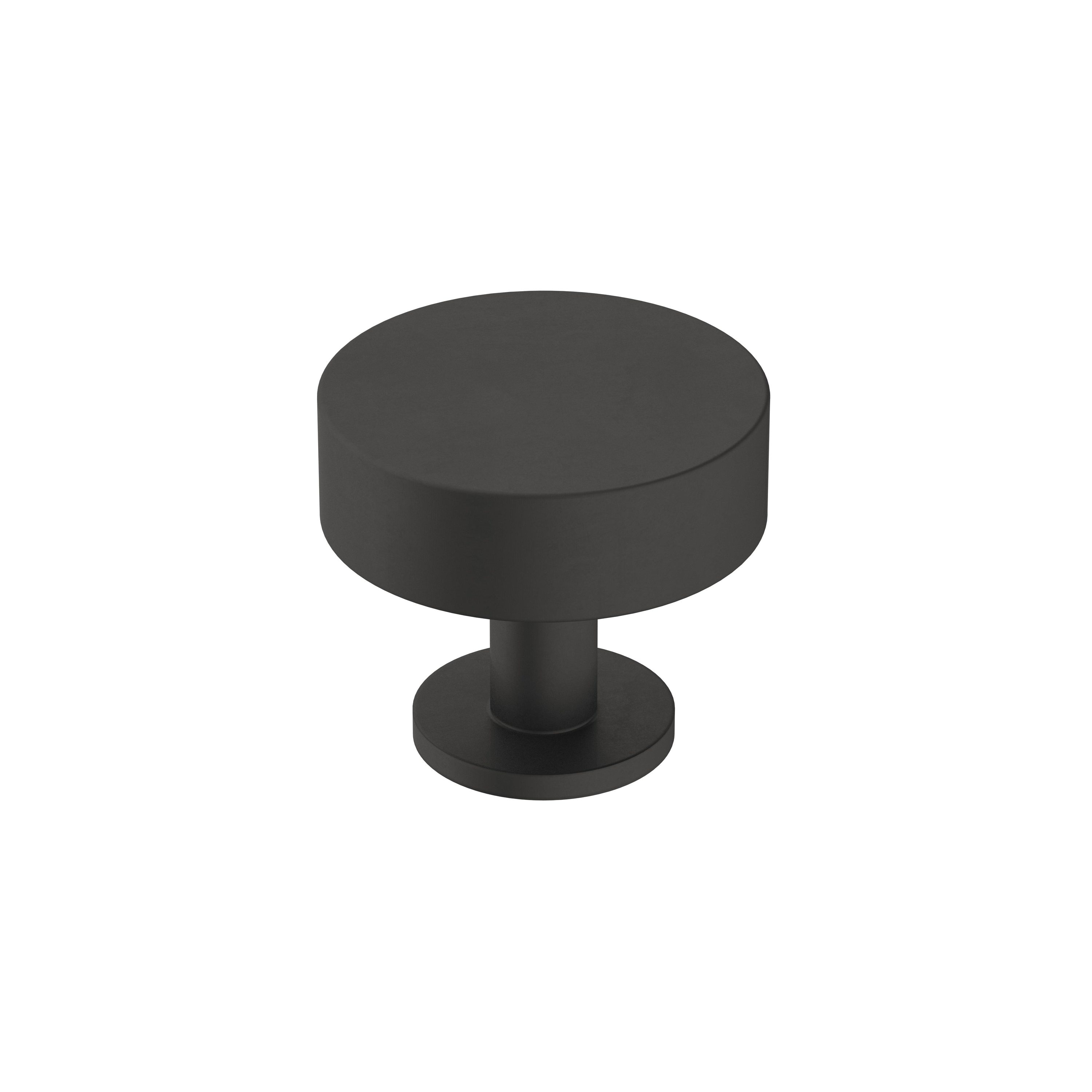 Amerock BP36864FB Radius 1-1/4-in Matte Black Round Contemporary Cabinet Knob