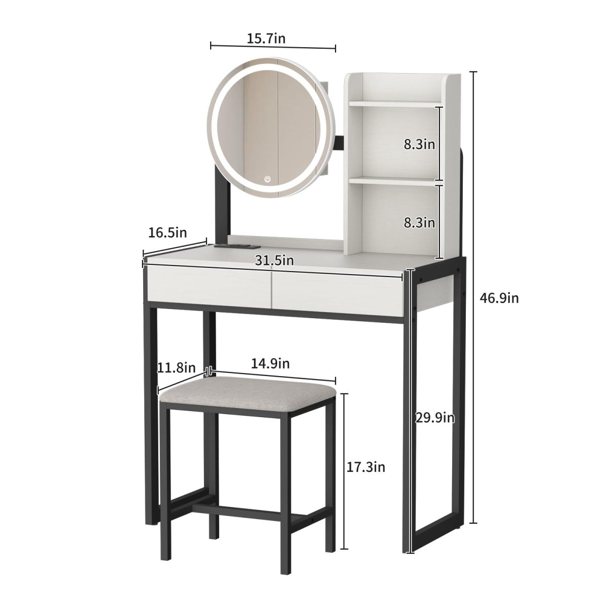 Streamdale Furniture W3587P462333 Bedroom-Vanities - View #4