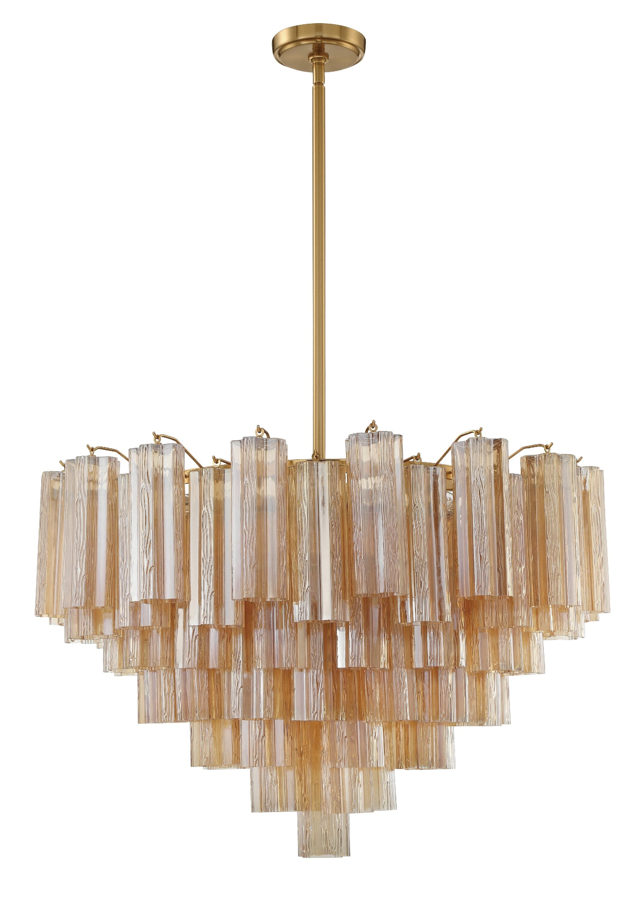Crystorama ADD-316-AG-AM Addis 16 -Light Antique Multiple colors Modern/contemporary For Use in Bedrooms, Dining Rooms, Foyers, Living Rooms Chandelier