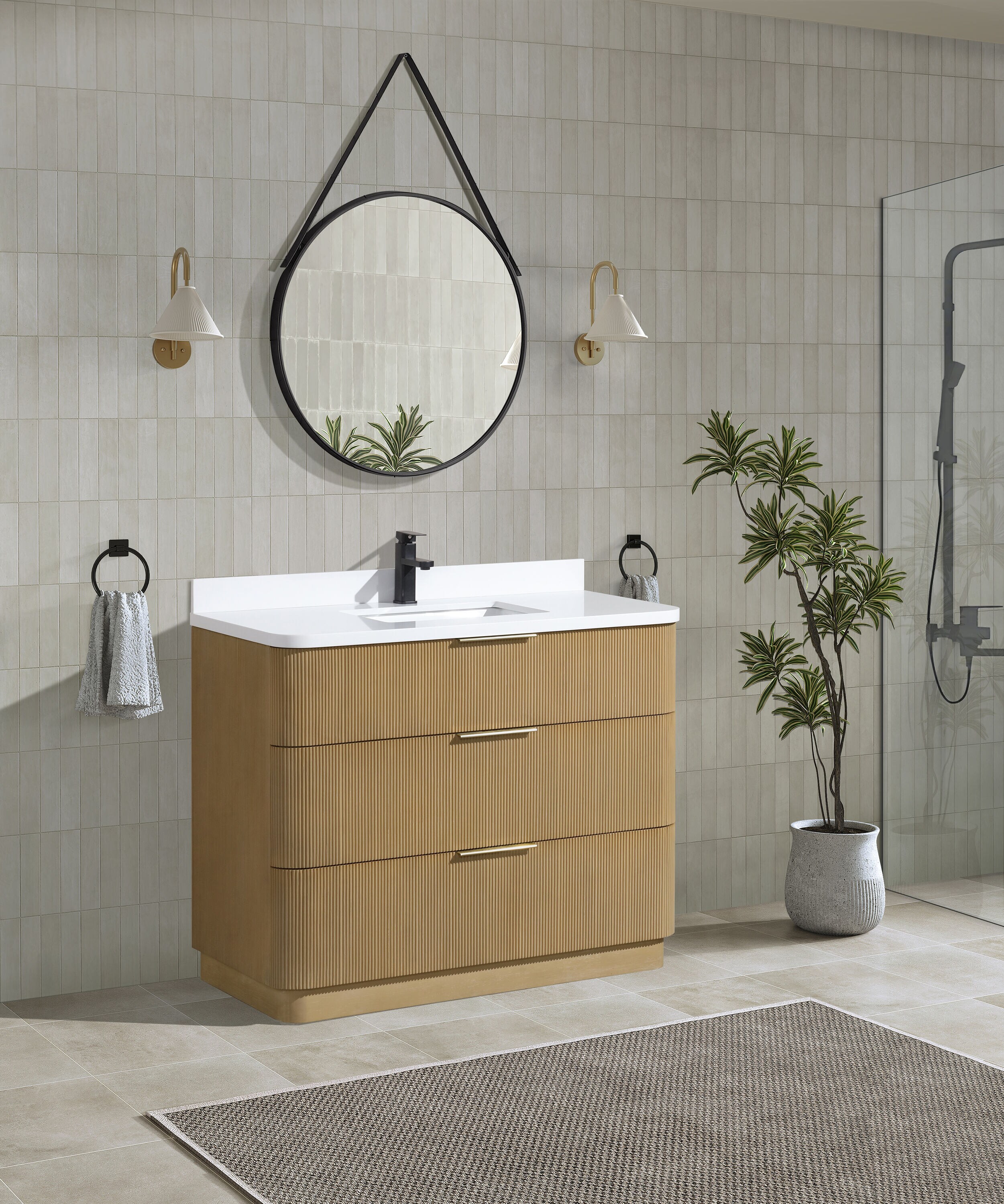 Ari Kitchen & Bath AKB-CALAMIGO-42-OAK Bath-Vanity-Combo - View #8