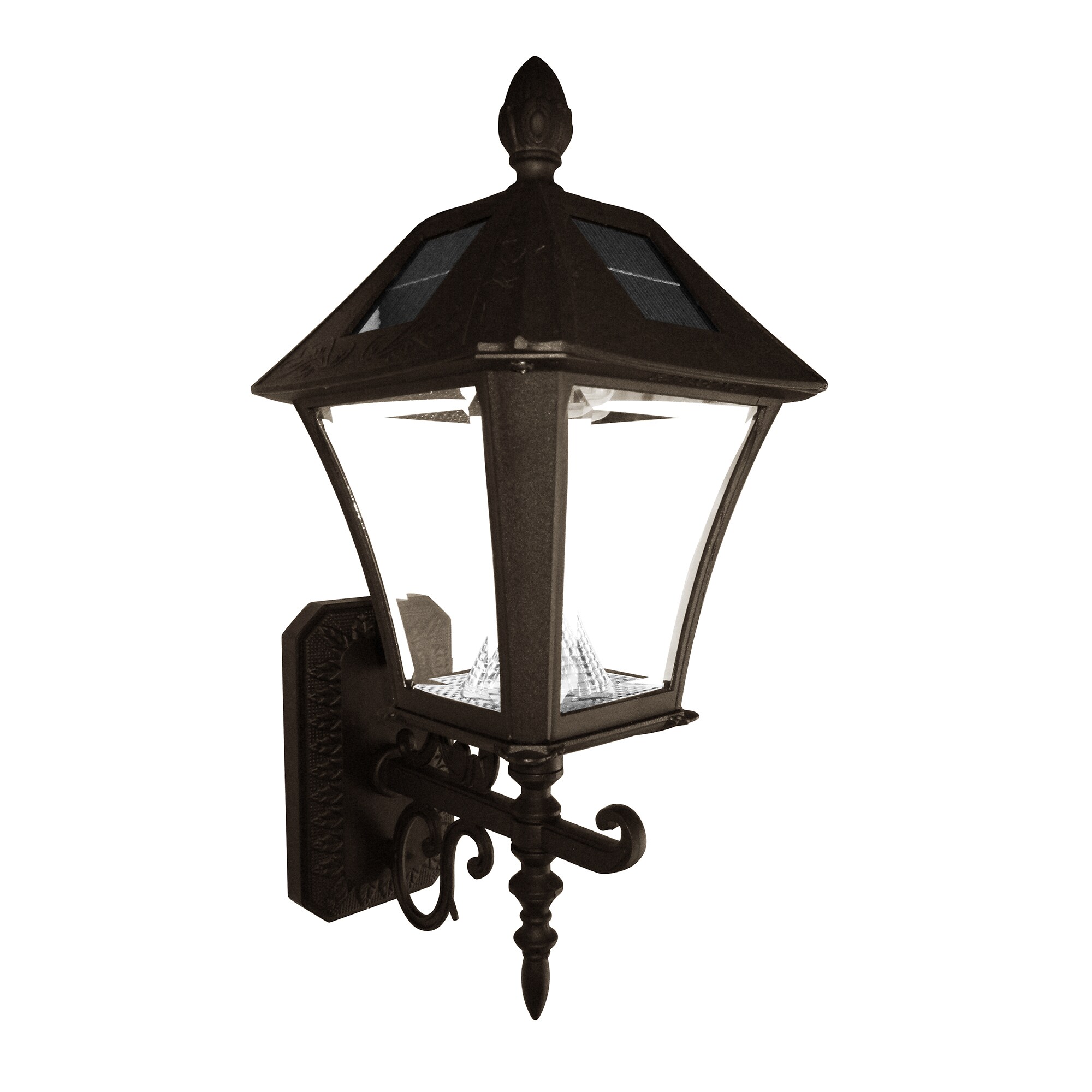 Gama Sonic Baytown 17-in Black Traditional Post Light at