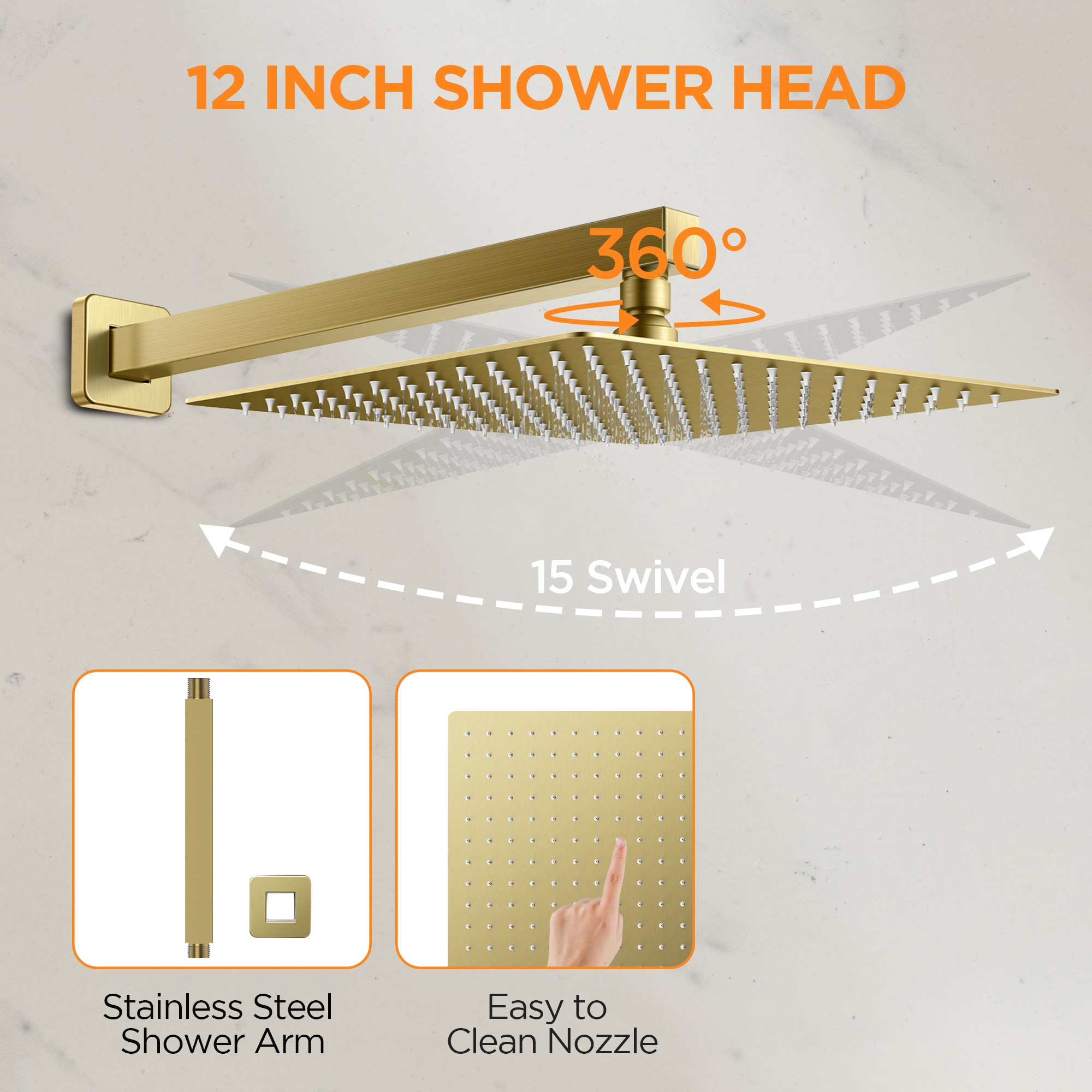androme AD2010G12 Showerhead-Bar-Panels - View #2
