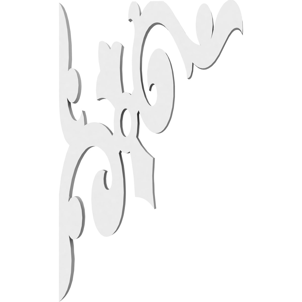 Ekena Millwork BKTP01X05X09WH Exterior-Brackets-Braces - View #3