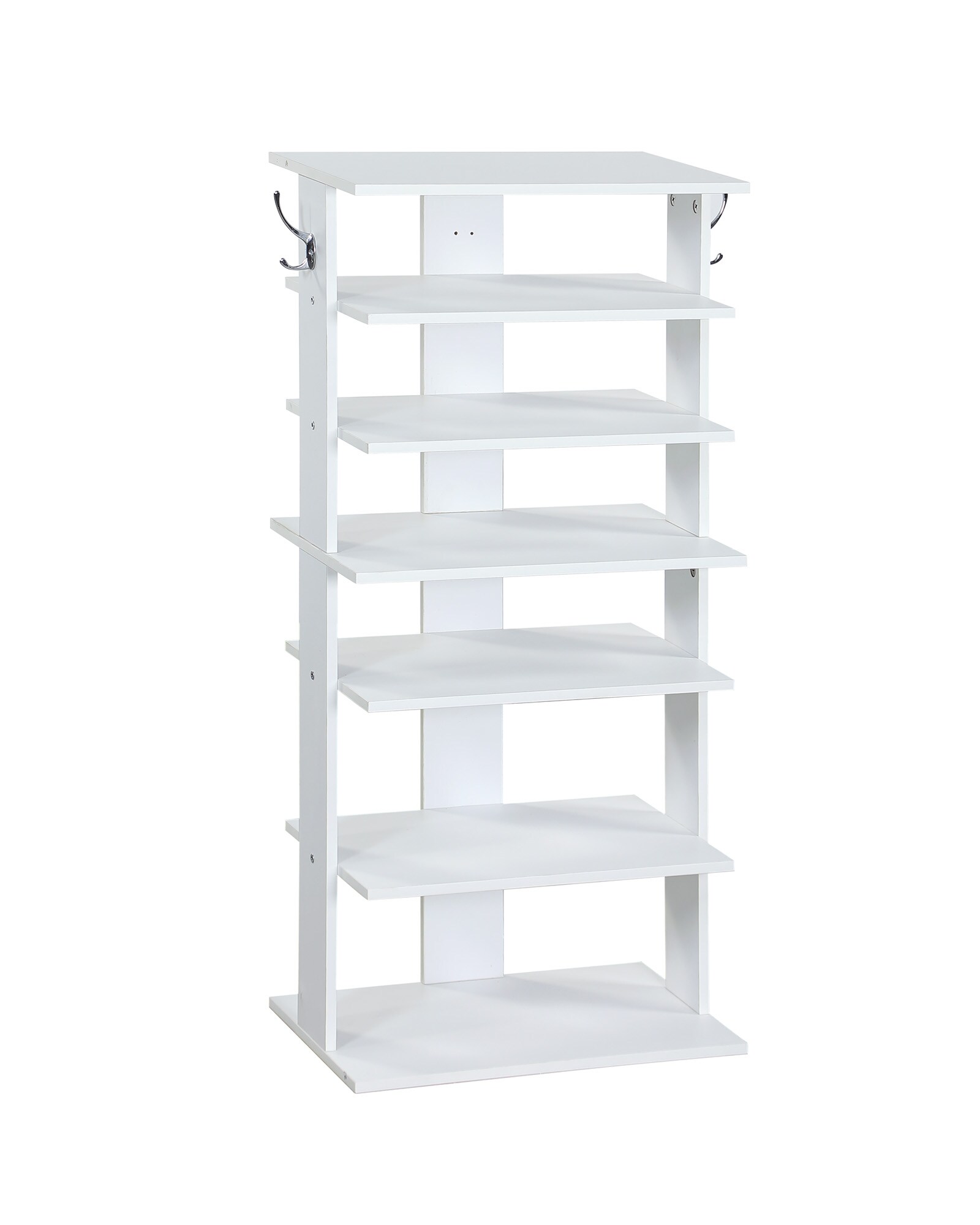 Blisstyle Vertical Shoe Rack 7 Tier Shoe Storage Organizer with Hooks ...