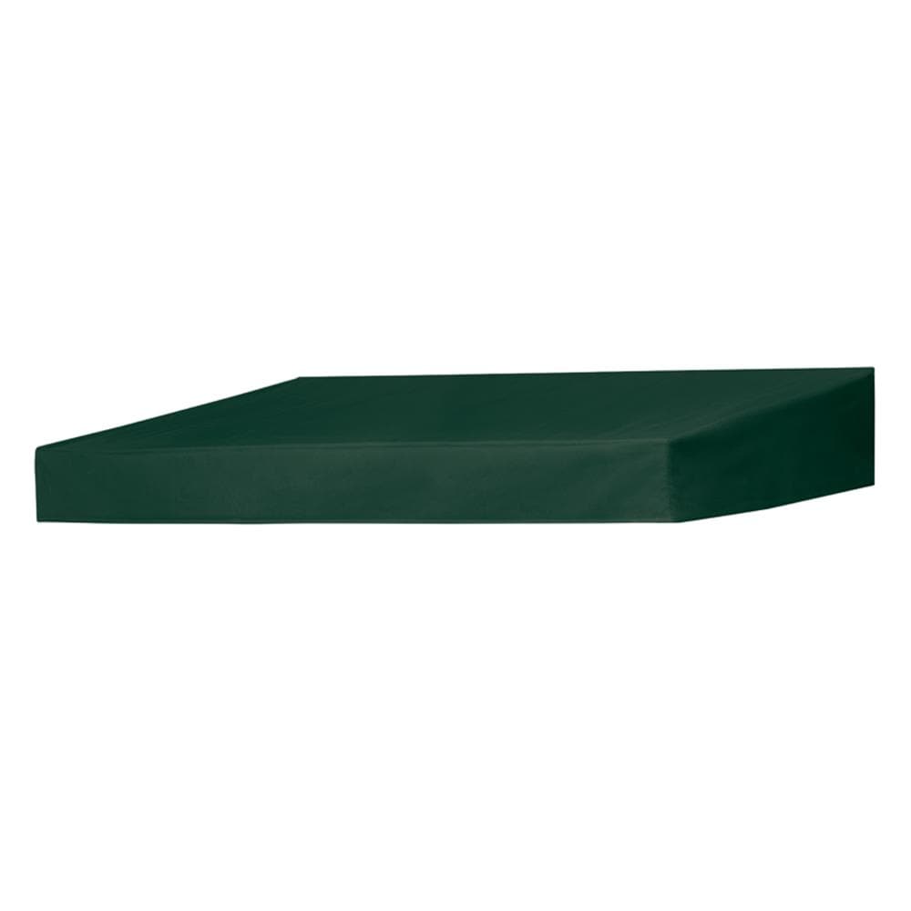 Door Canopy in a Box 3020932 Classic 96-Inches Wide x 50-Inches Projection x 21-Inches Height Fabric Forest Green Solid Fixed Door Awning