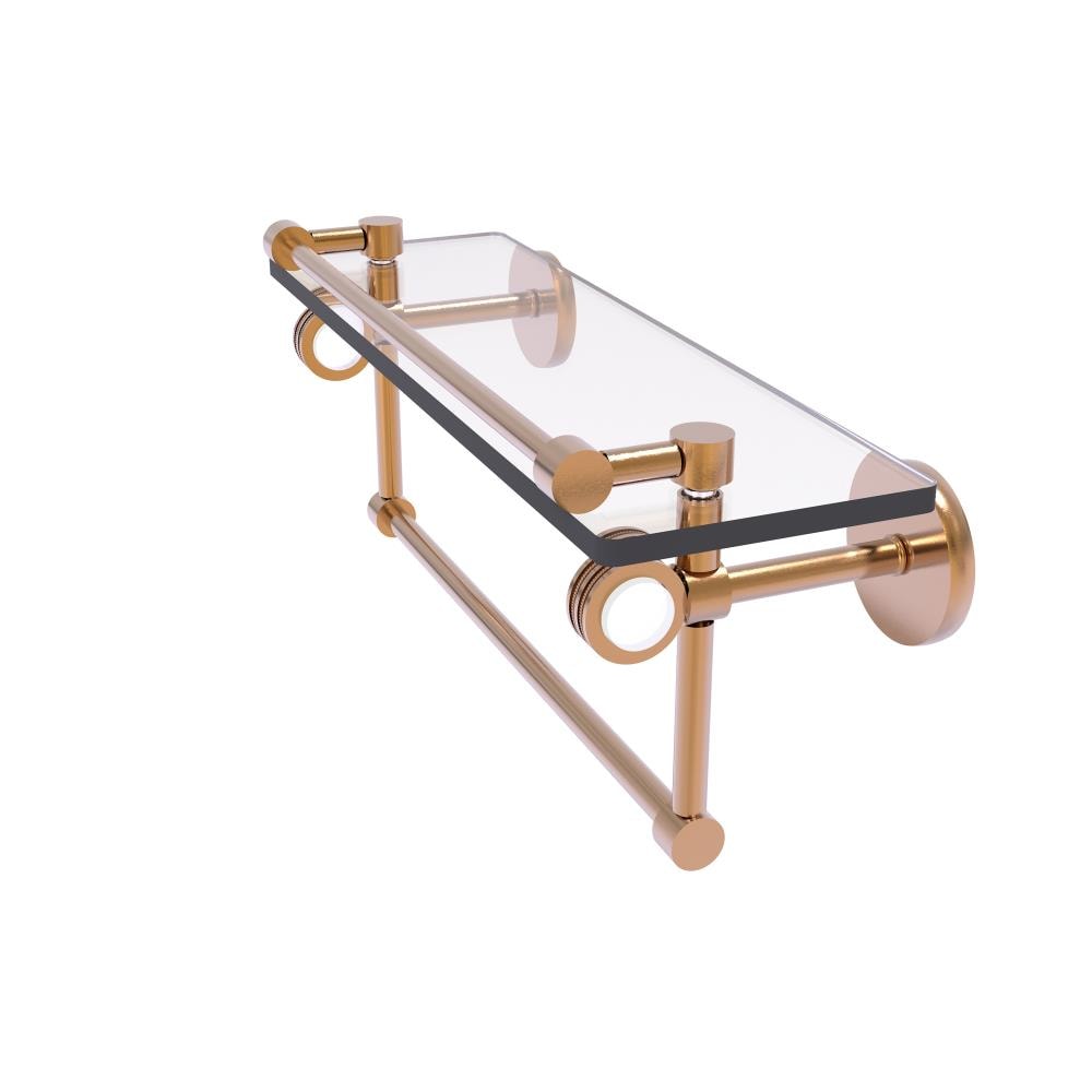 Allied Brass CV-1TBD-16-GAL-BBR Clearview Brushed Bronze Wall mount Bathroom Shelf ( 16-in x 6.7-in x 5-in )