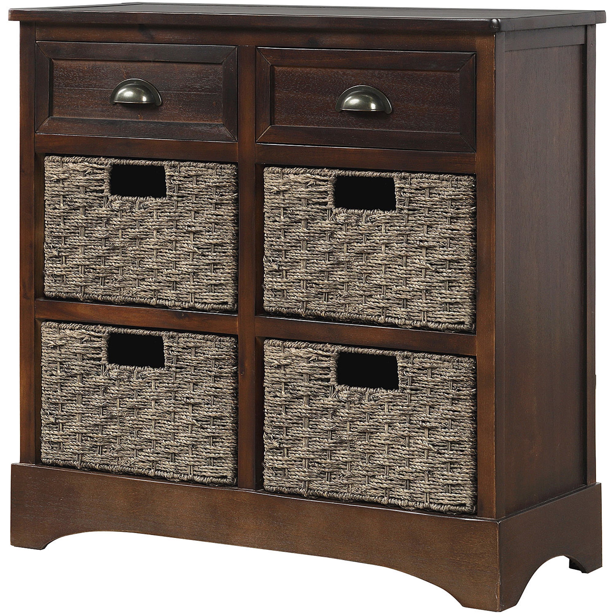 SINOFURN SYA330013CF Brown Asian hardwood 6 -Drawer Double dresser
