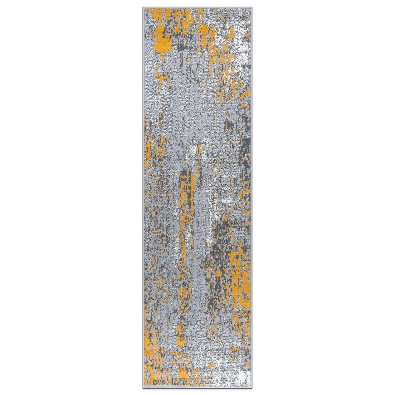 World Rug Gallery Ashton 2x7 Mustard Modern Abstract Area Rug in the Rugs department at