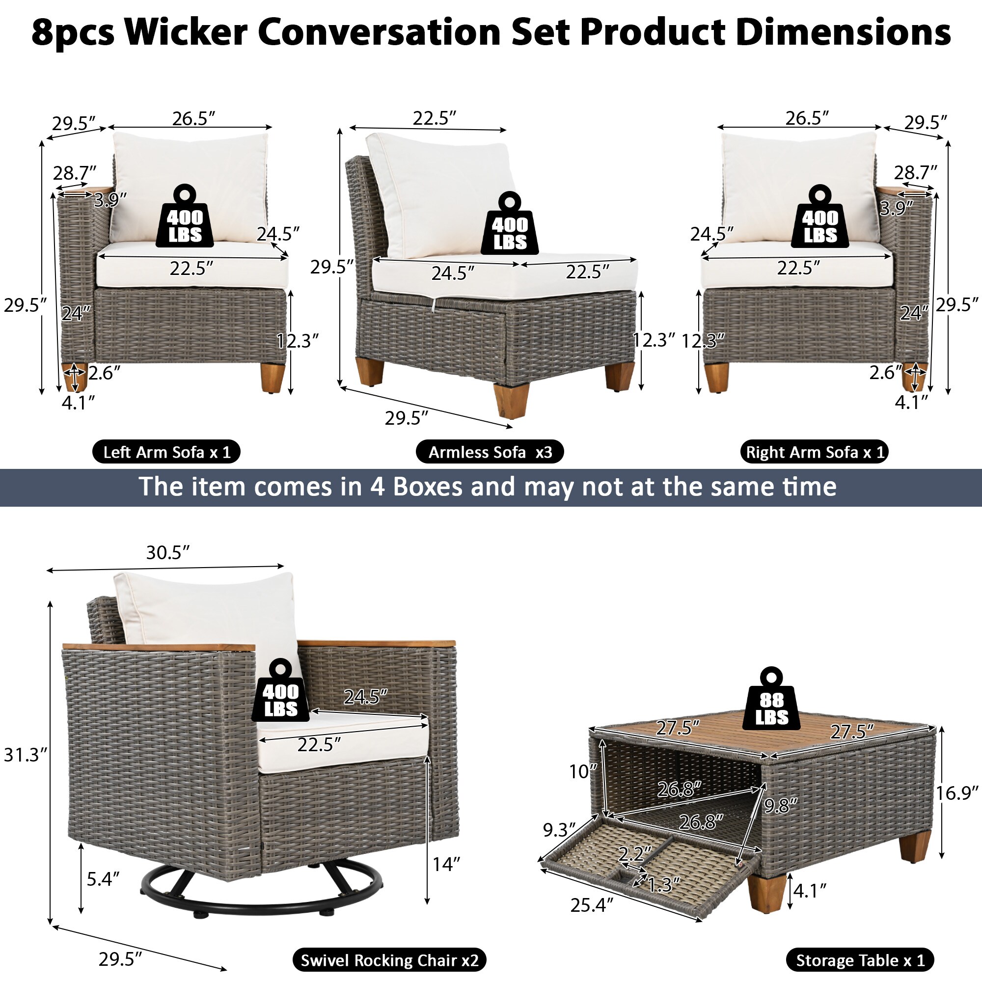 SINOFURN SYB260079BG Patio-Sofas-Daybeds - View #9