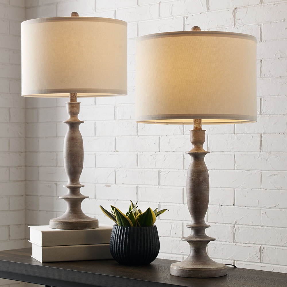 FREE SHIPPING - Modern Farmhouse Table Lamp with Antique Gold Shade