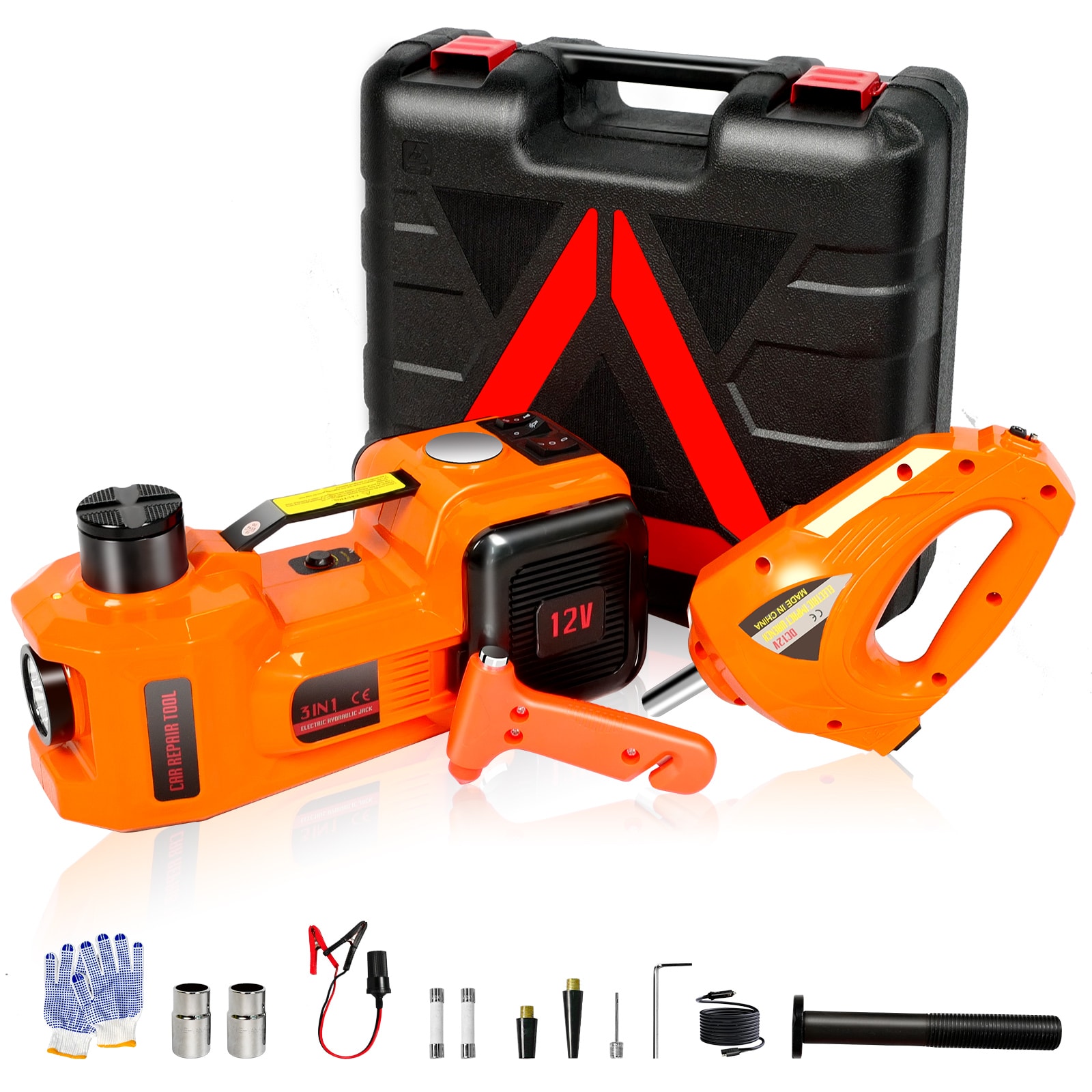Siavonce XH91006 Orange 5-Ton Steel Hydraulic Jack kit