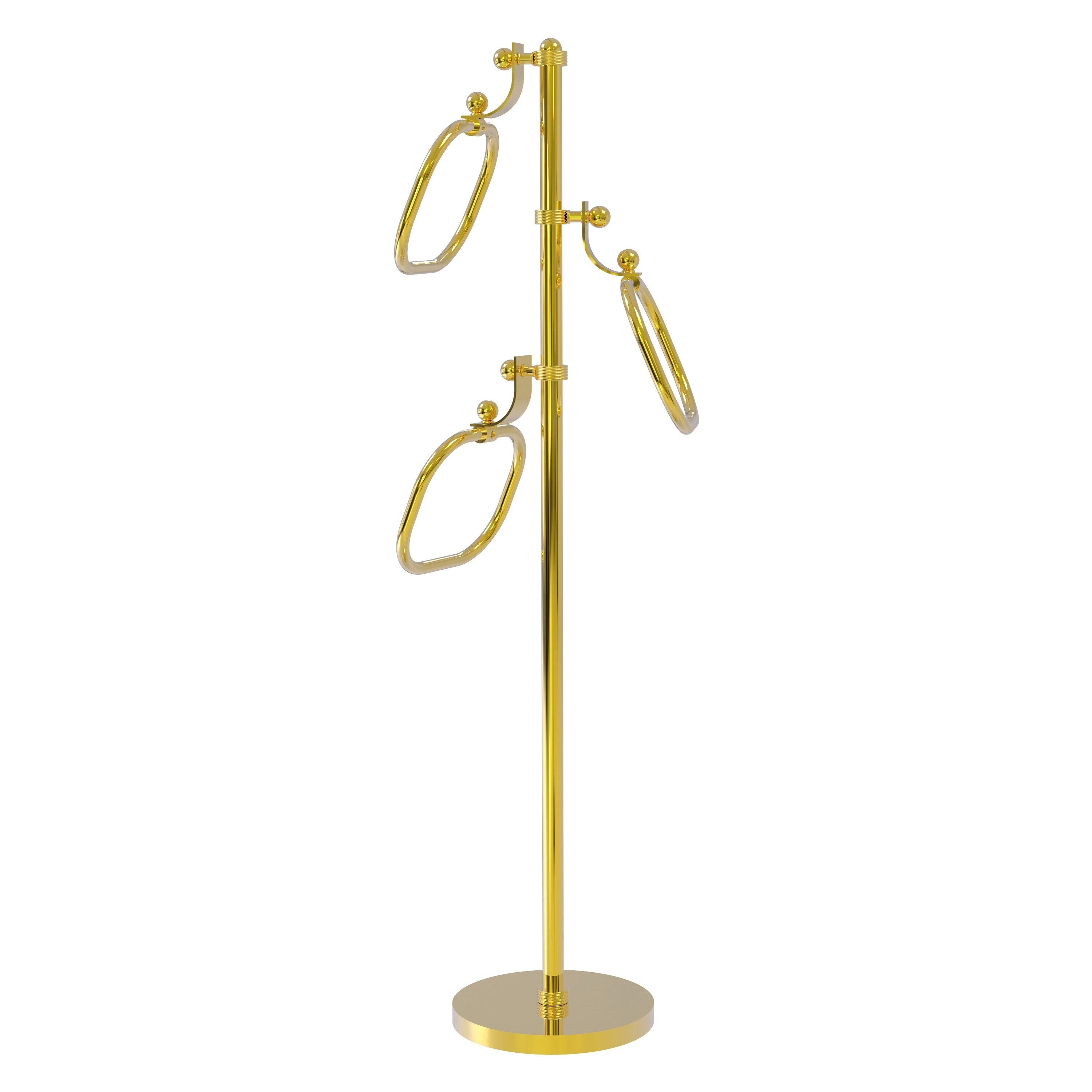 Allied Brass TS-83G-PB Polished Brass Freestanding floor Single Towel Ring