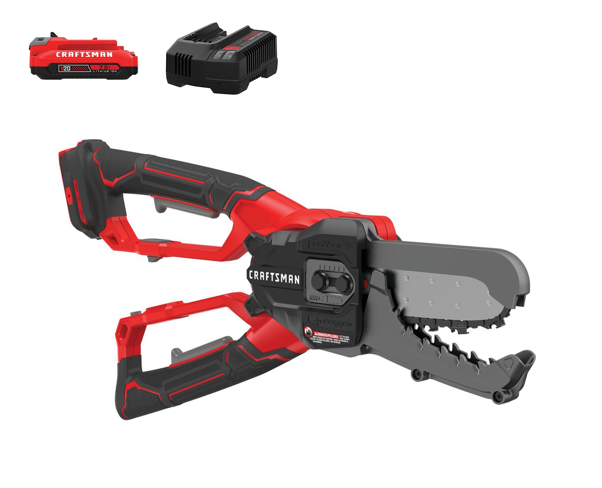 CRAFTSMAN CMCCSL621D1 V20 20-volt max 6-in Battery 2 Ah Chainsaw Battery Included Charger Included