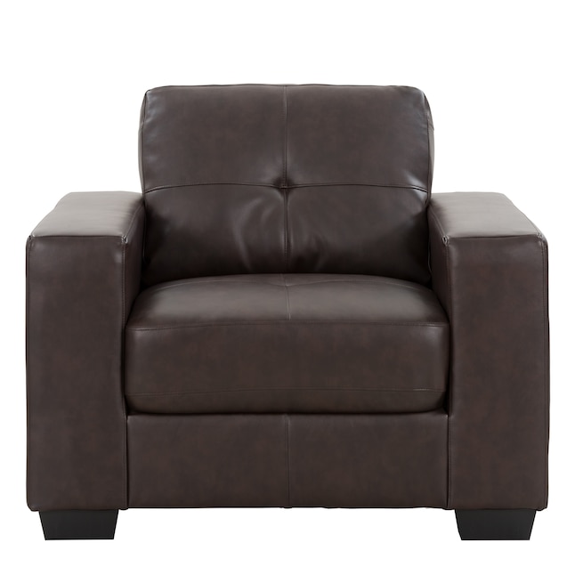 Corliving Club Modern Chocolate Brown, Faux Leather Club Chairs Canada