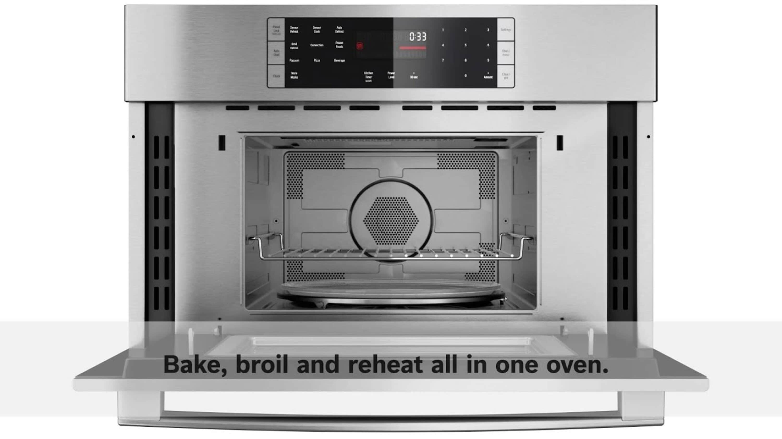Bosch 500 Series HMC54151UC - Microwave oven with convection and grill -  built-in - 1.6 cu. ft - 1000 W - stainless steel
