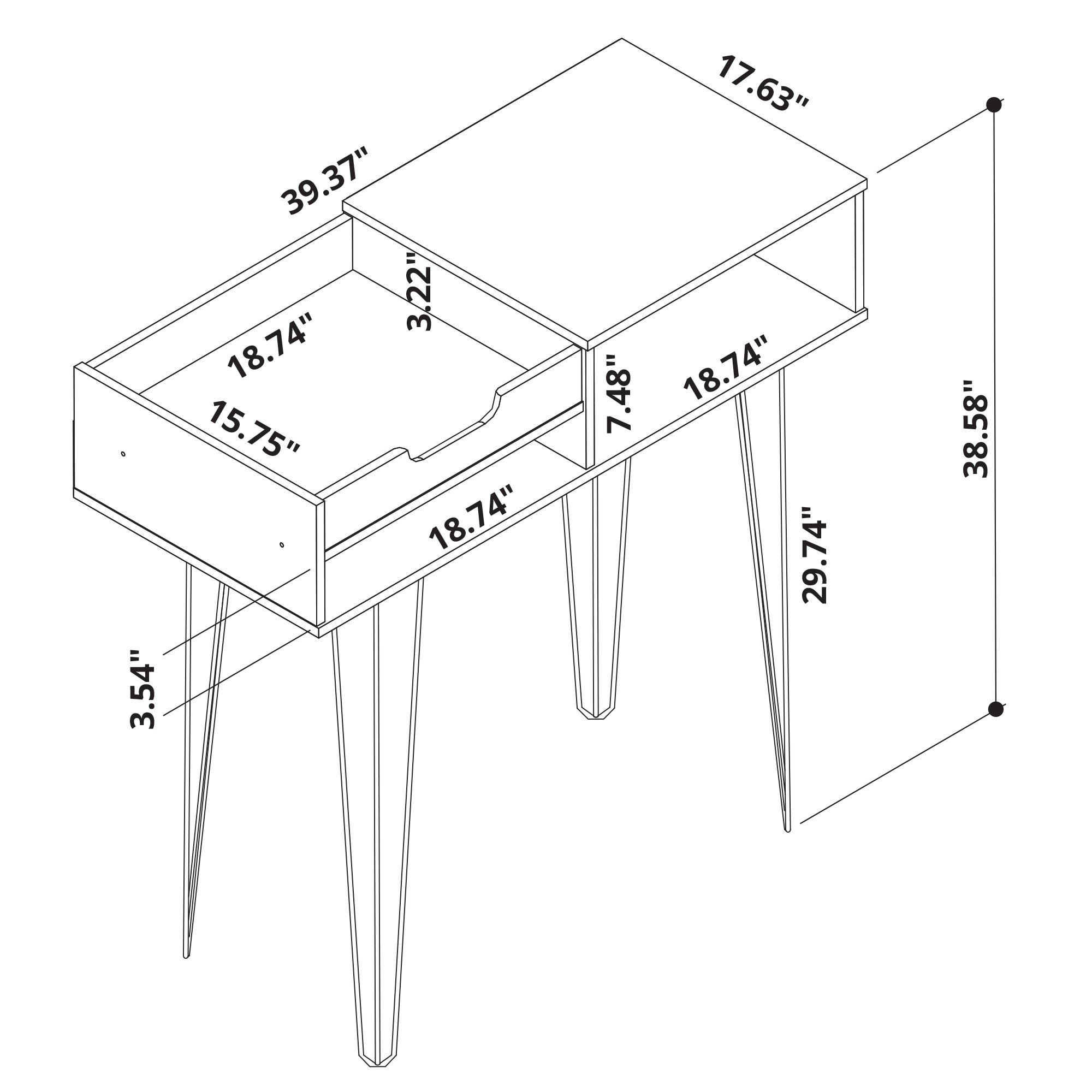 Manhattan Comfort 133GMC2 Console-Sofa-Tables - View #3