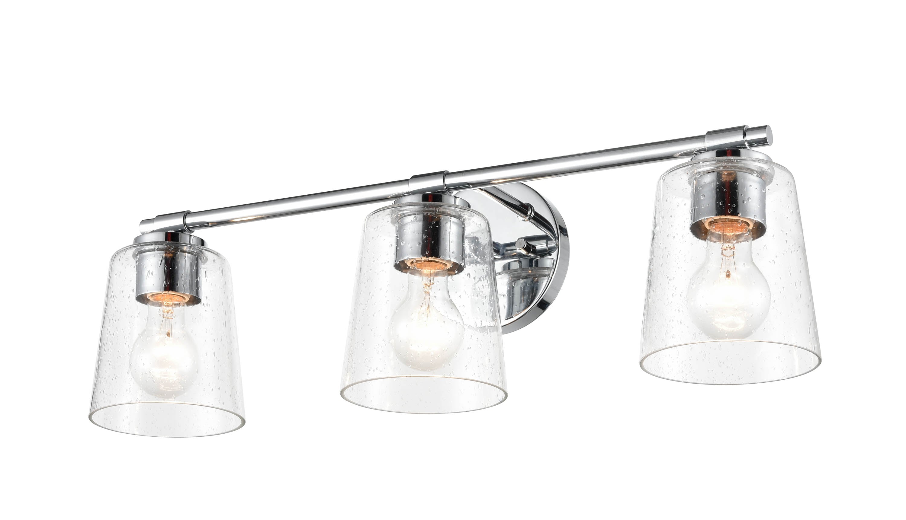 Millennium Lighting 8113-CH Bathroom Vanity Light 10.43-in 3 -Light Chrome Traditional Vanity light