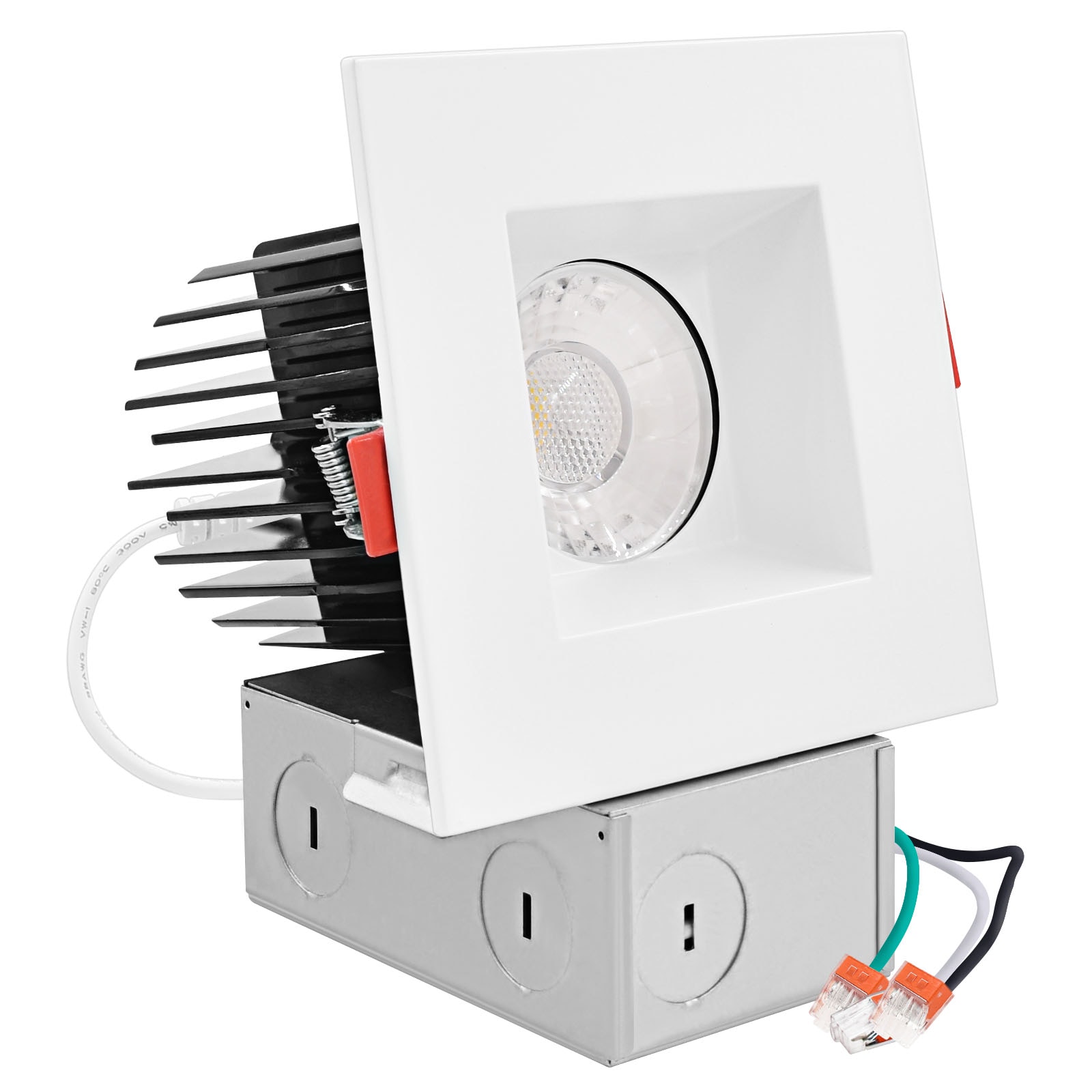 Luxrite LED Recessed Lights 3-in LED Remodel or new construction White Airtight IC Baffle Recessed Light Kit