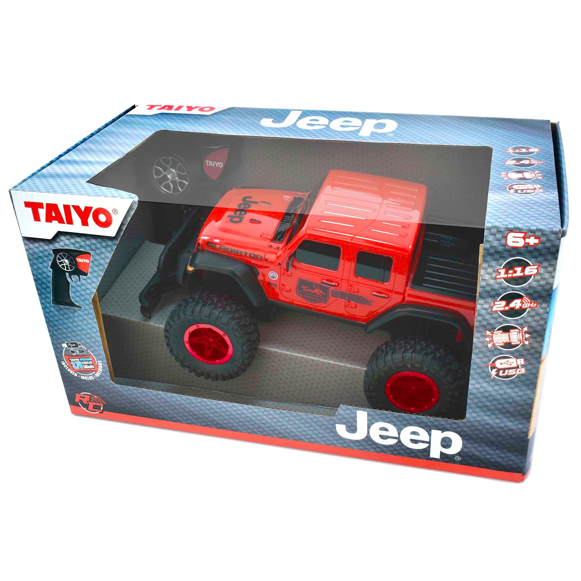 TAIYO G0815635023535 1:14 Scale Off-Road Remote Control Car, 2.4GHz All Terrain R/C Truck, High Speed 15 Km/h, Rechargeable, 4WD, for Kids and Adults