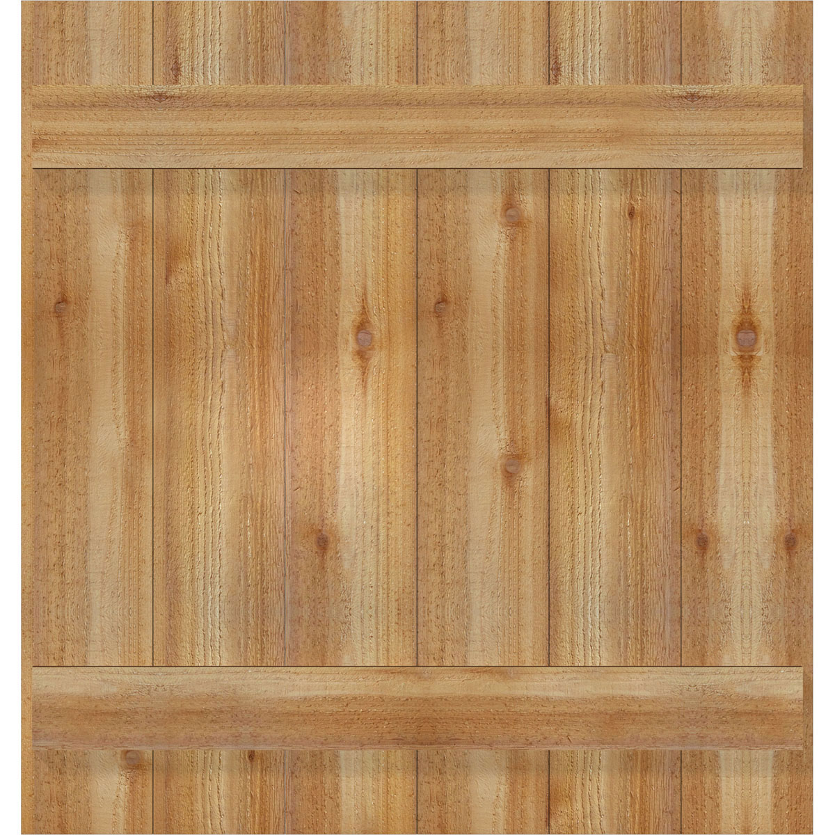 Ekena Millwork RBJ06S32X034RWR 32.25-in W x 34-in H Unfinished Paintable/Stainable Board and batten Wood Exterior Shutters ( 2 -Pack )