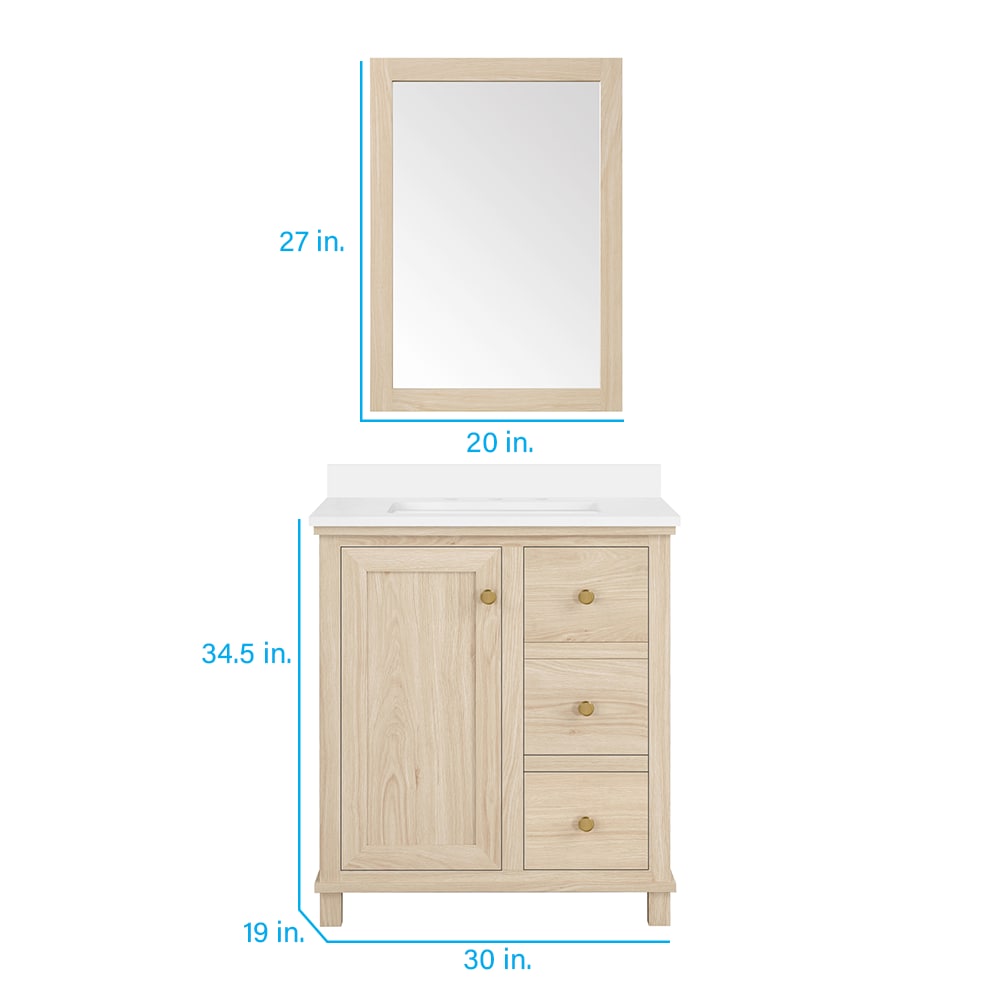 Style Selections BRADSHAW-30LBW-COMBO Bath-Vanity-Combo - View #2
