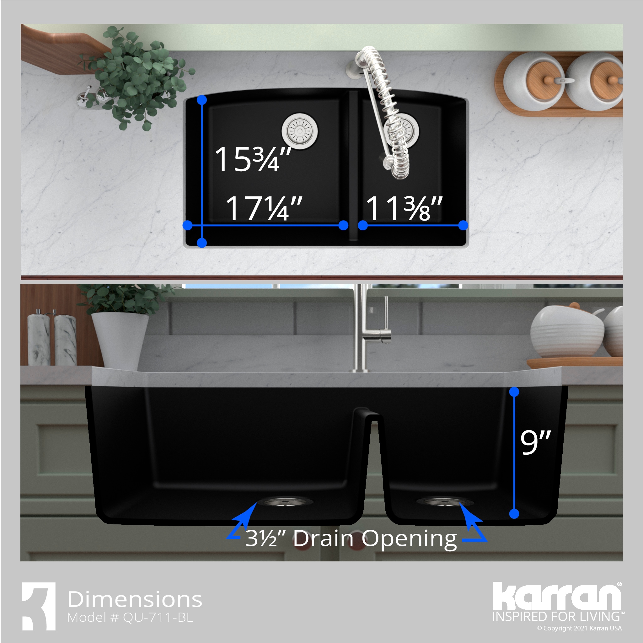 Karran QU-711-BL-PK1 Kitchen-Sinks - View #9