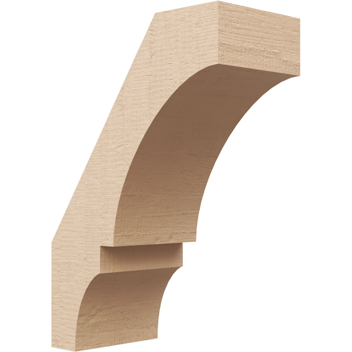 Ekena Millwork BRCUR05X10X14BOARCPR 5-in x 14-in x 10-in Primed Urethane Balboa Rough Cedar Woodgrain TimberThane KneeBrace