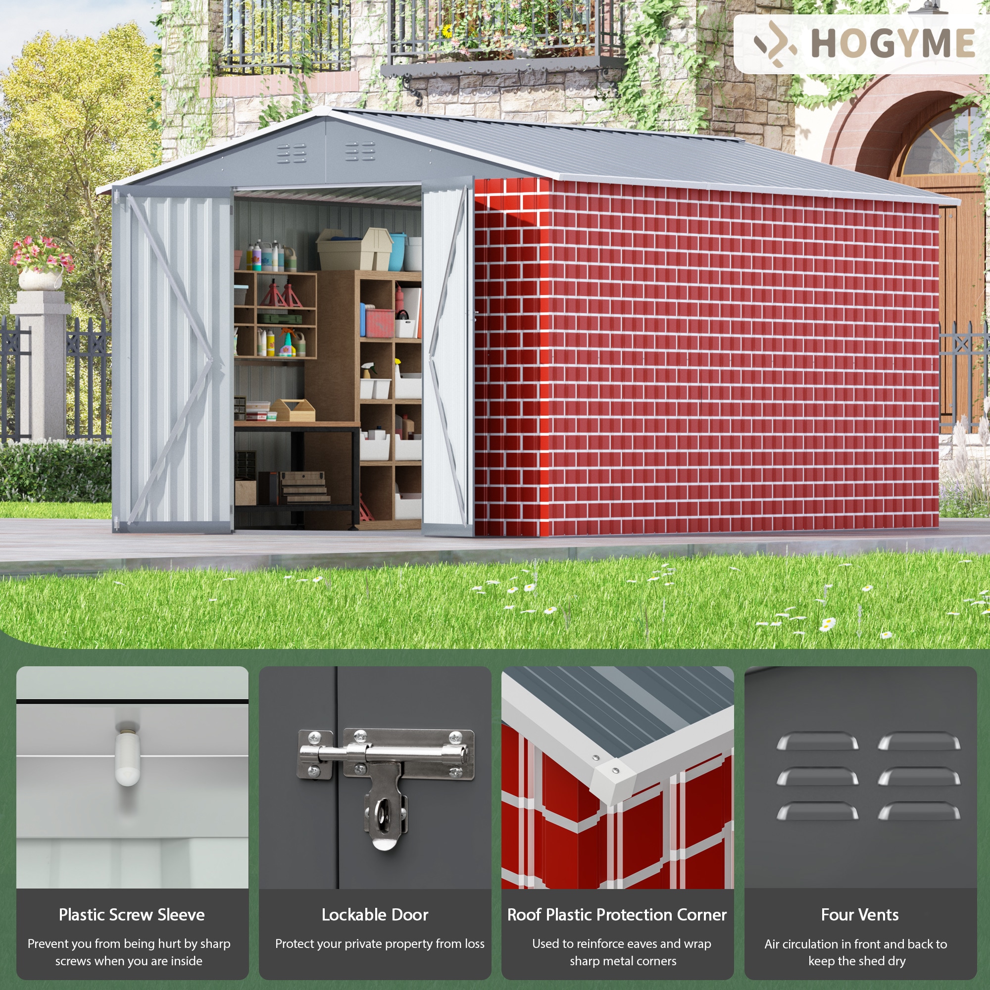 Jaxpety HG61M1381-L01 Metal-Storage-Buildings-Sheds - View #7