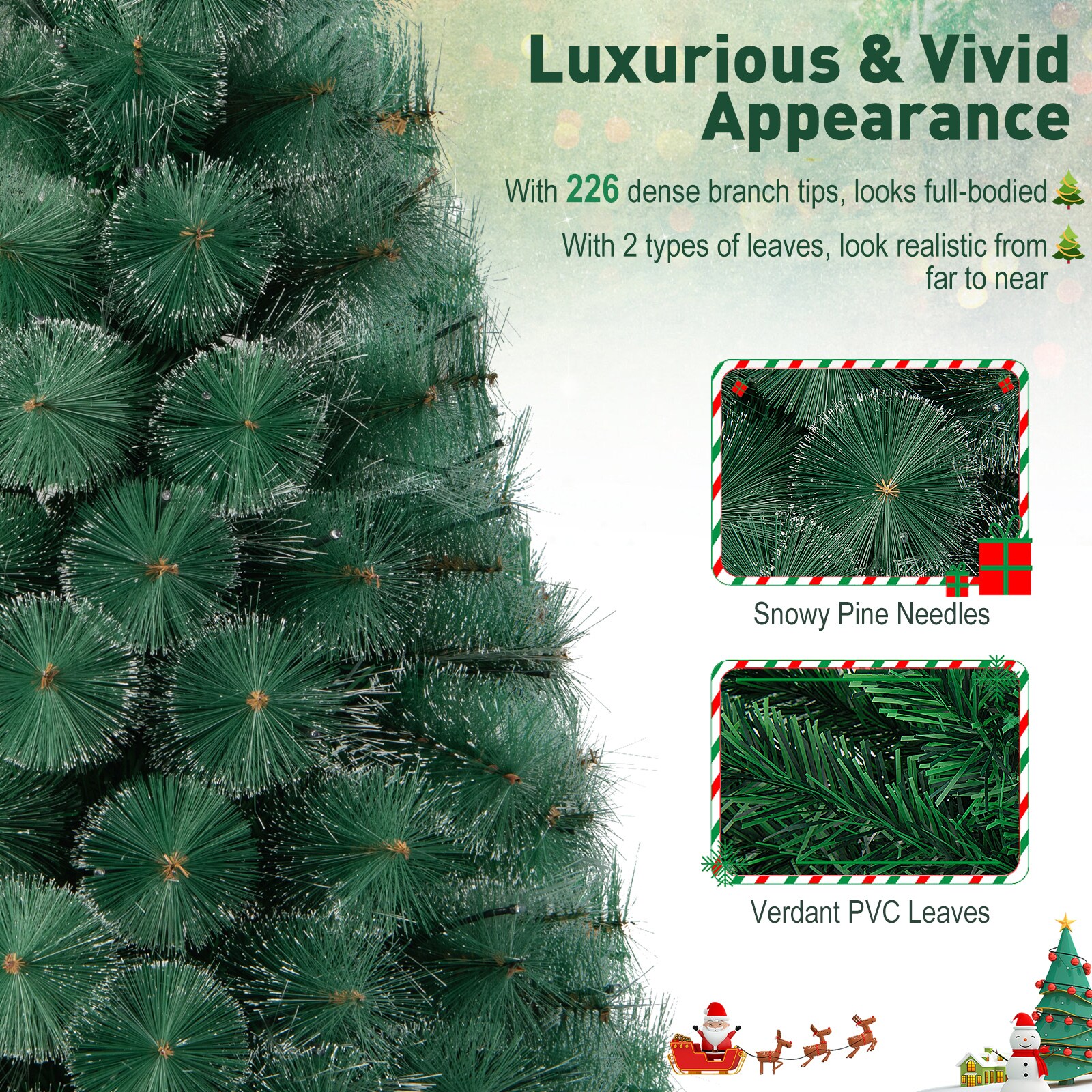 WELLFOR CM-HGY-22782US Artificial-Christmas-Trees - View #5