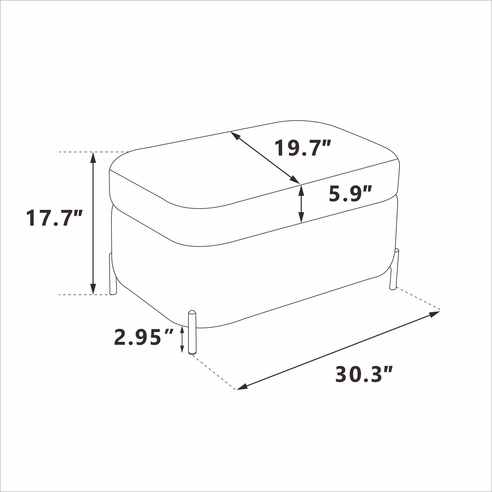 Hrinhom HC-W4003-GRAY Indoor-Ottomans - View #7