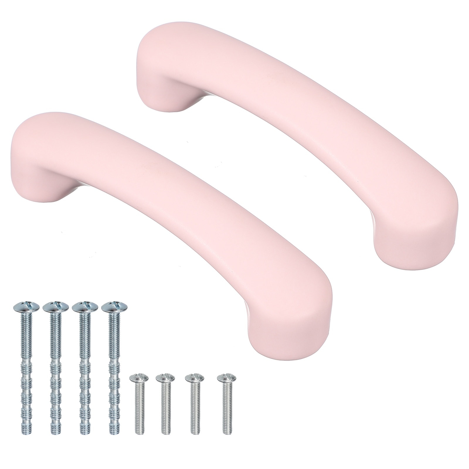 pink dresser handles Unique Bargains 2pcs Pink Ceramic Cabinet Handles Arch Shaped Drawer Pulls  4.5 x 1 x 1.2 Inch Cute Kitchen Cabinet Handles Hardware for Kitchen Cupboard  Dresser Drawer Nursery Decor in the Cabinet
