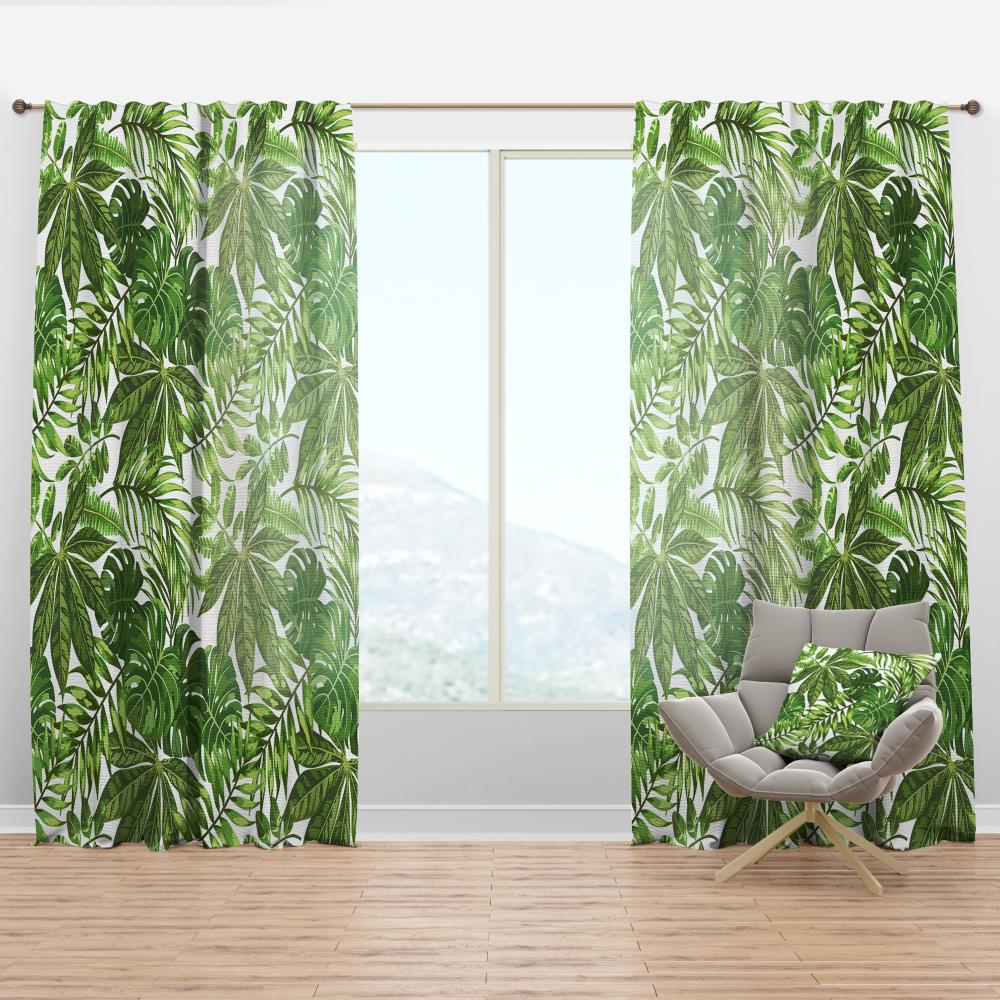 Designart CTN18941-52-120 120-in Green Room darkening Thermal lined Rod pocket Single curtain panel