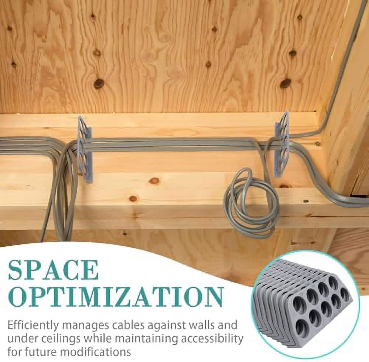 Etokfoks 20 Pack Cable Chase Wire Bracket with 9 Hole 1 Inch Diameter ...