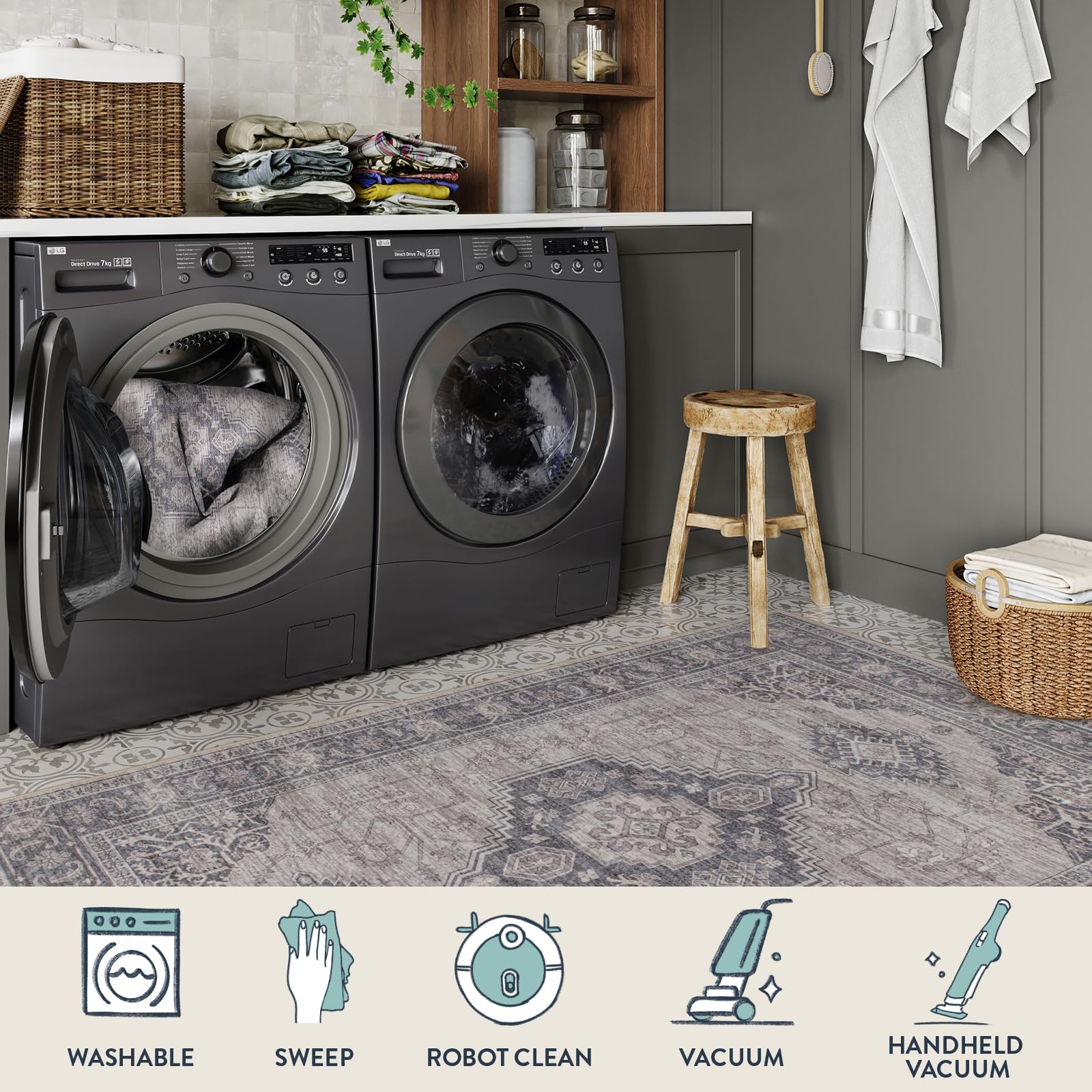 Lahome AR-DYR-071-BR1 rugs - View #6
