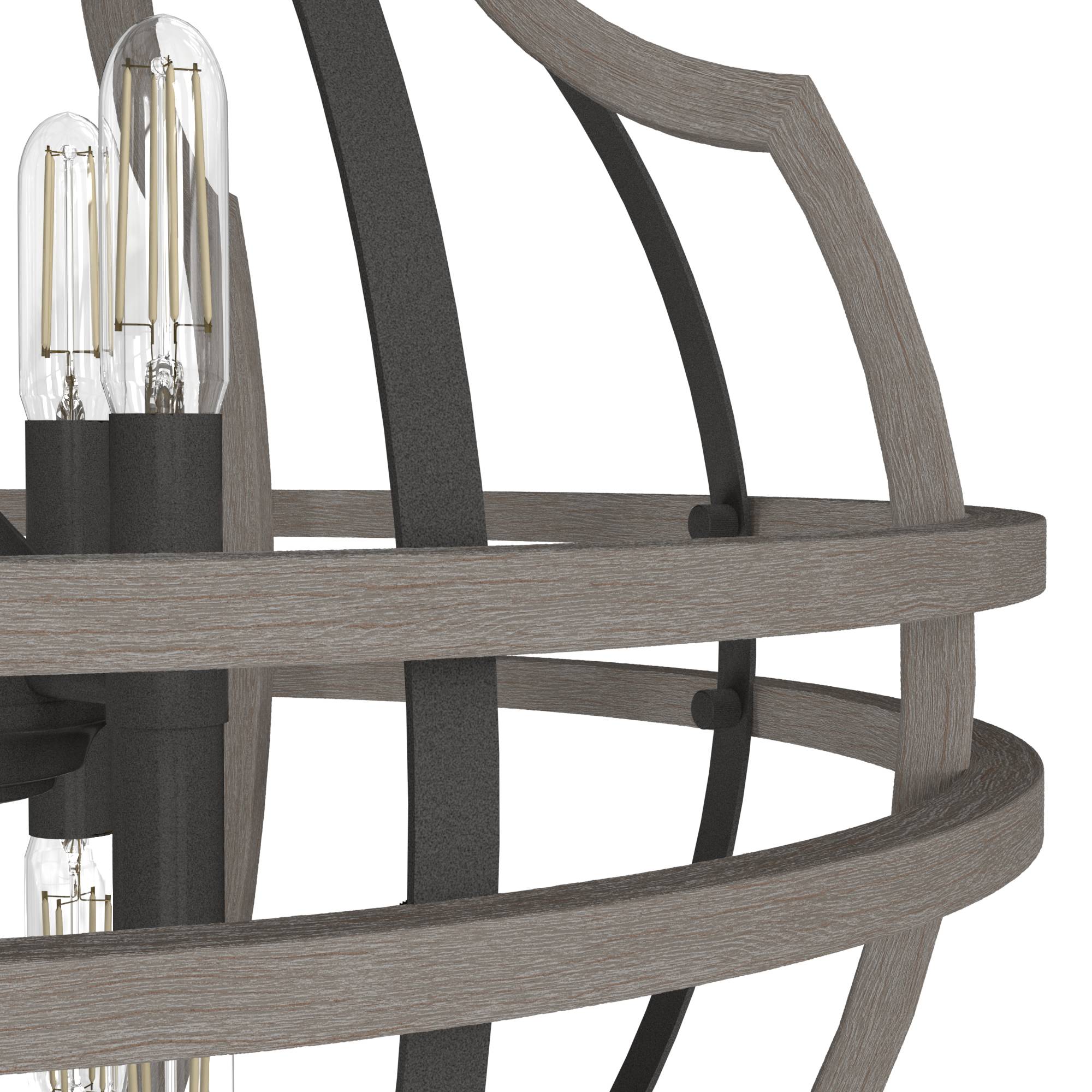 Stone Creek Noble Bronze Globe Pendant with LED Lights