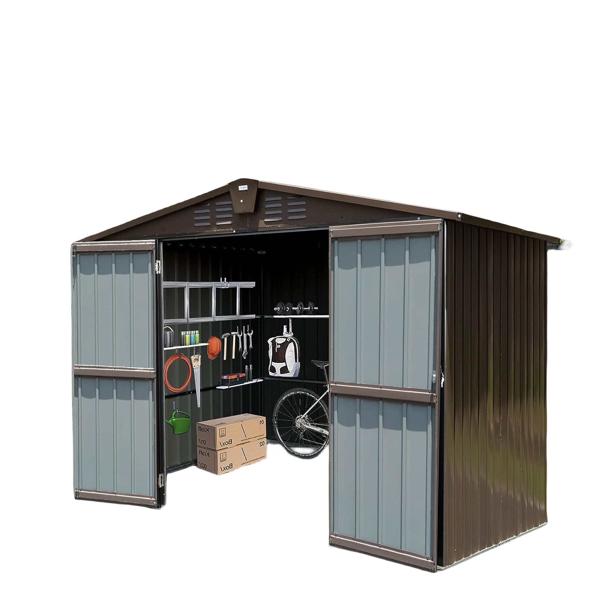 Mondawe MD-DM00040 10-ft x 8-ft Galvanized steel Storage Shed