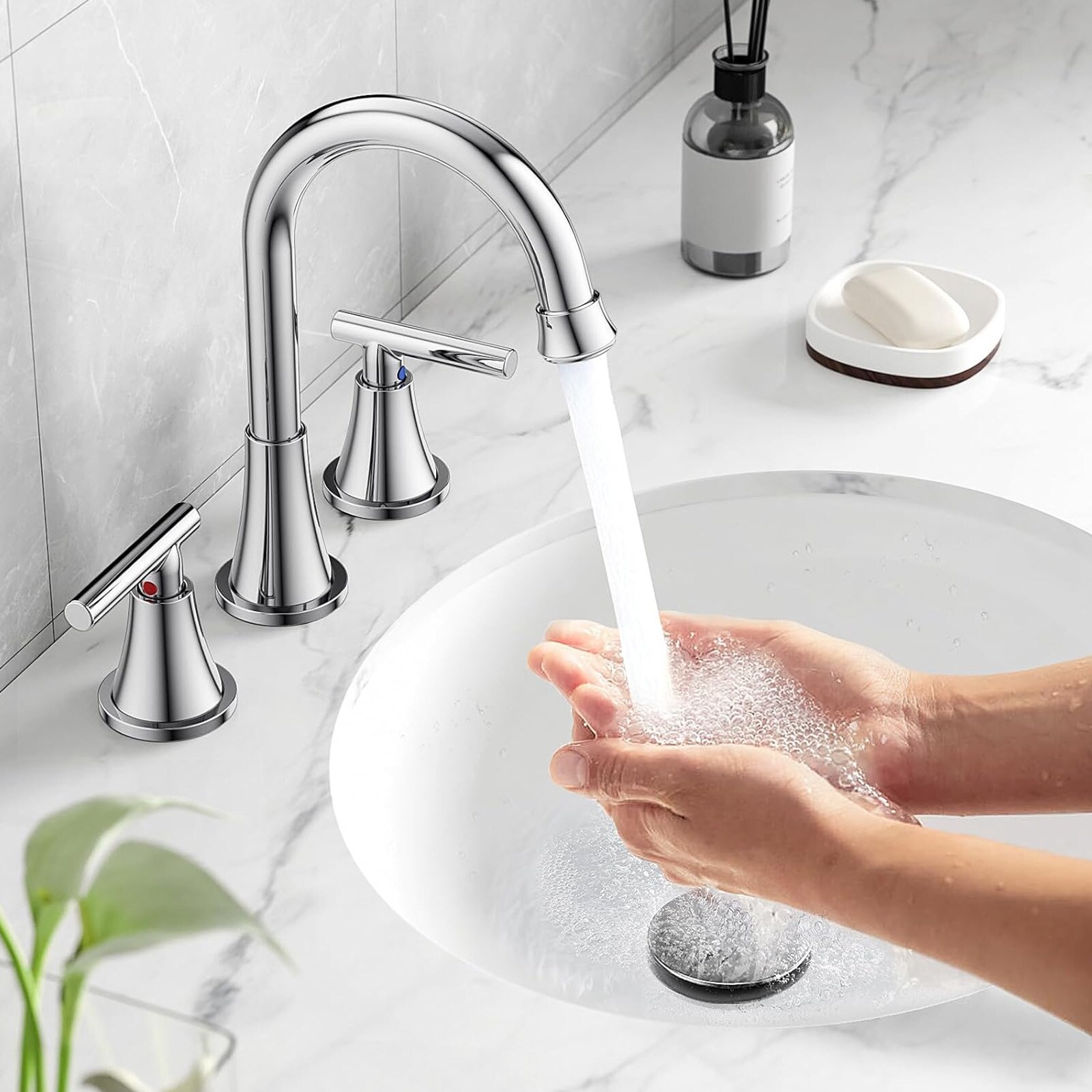 BYH HM-8LT-CHROME Lavatory-Faucets - View #2