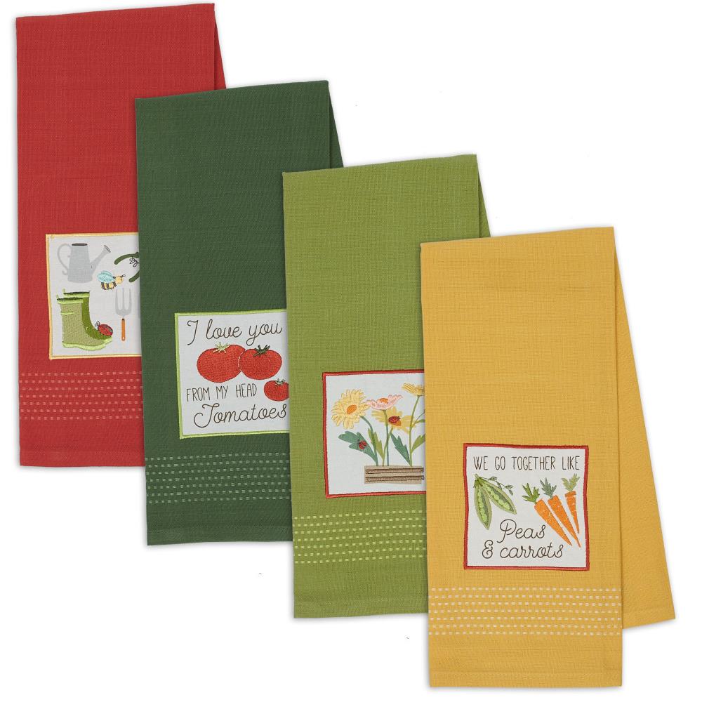 DII CAMZ11982 4 -Pack Cotton Logo Dish towel