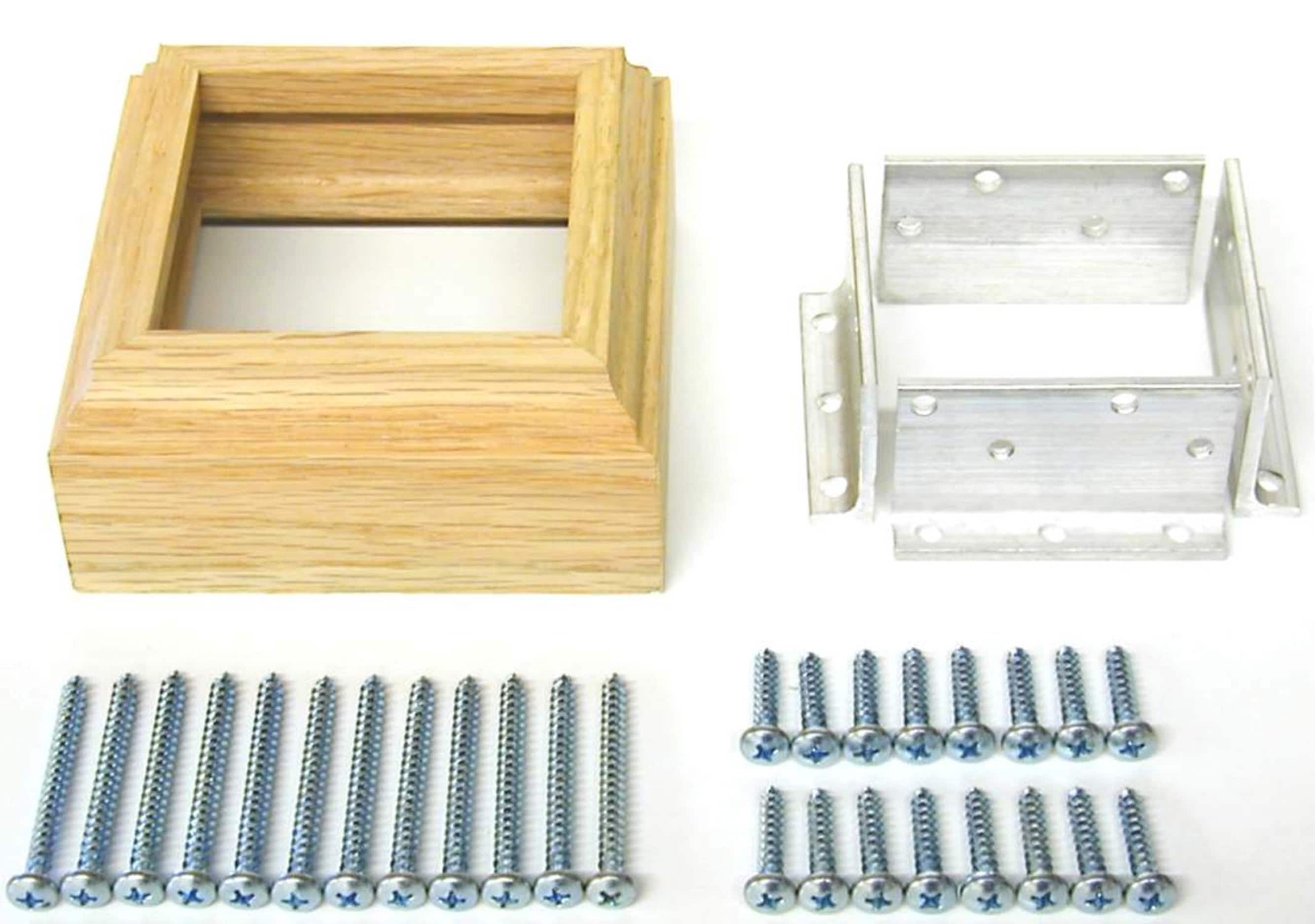 Crown Heritage 4913019 3.5-in x 2-in Unfinished Stair Newel Post Installation kit