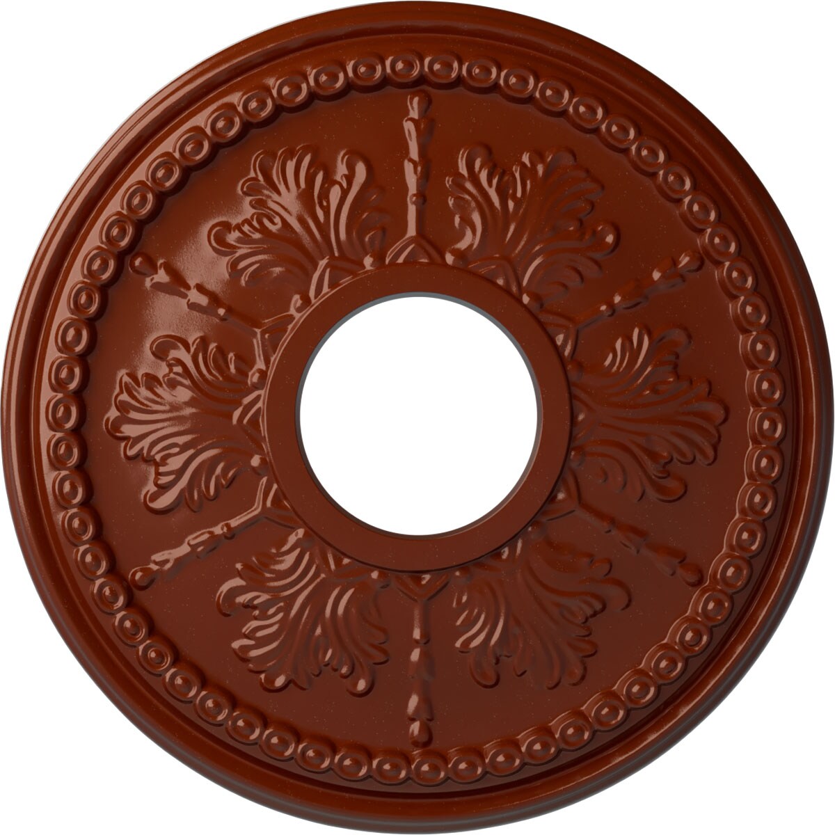 Ekena Millwork CM13TIFIF Tirana 13.875-in W x 13.875-in L Painted Firebrick Polyurethane Whole Ceiling Medallion