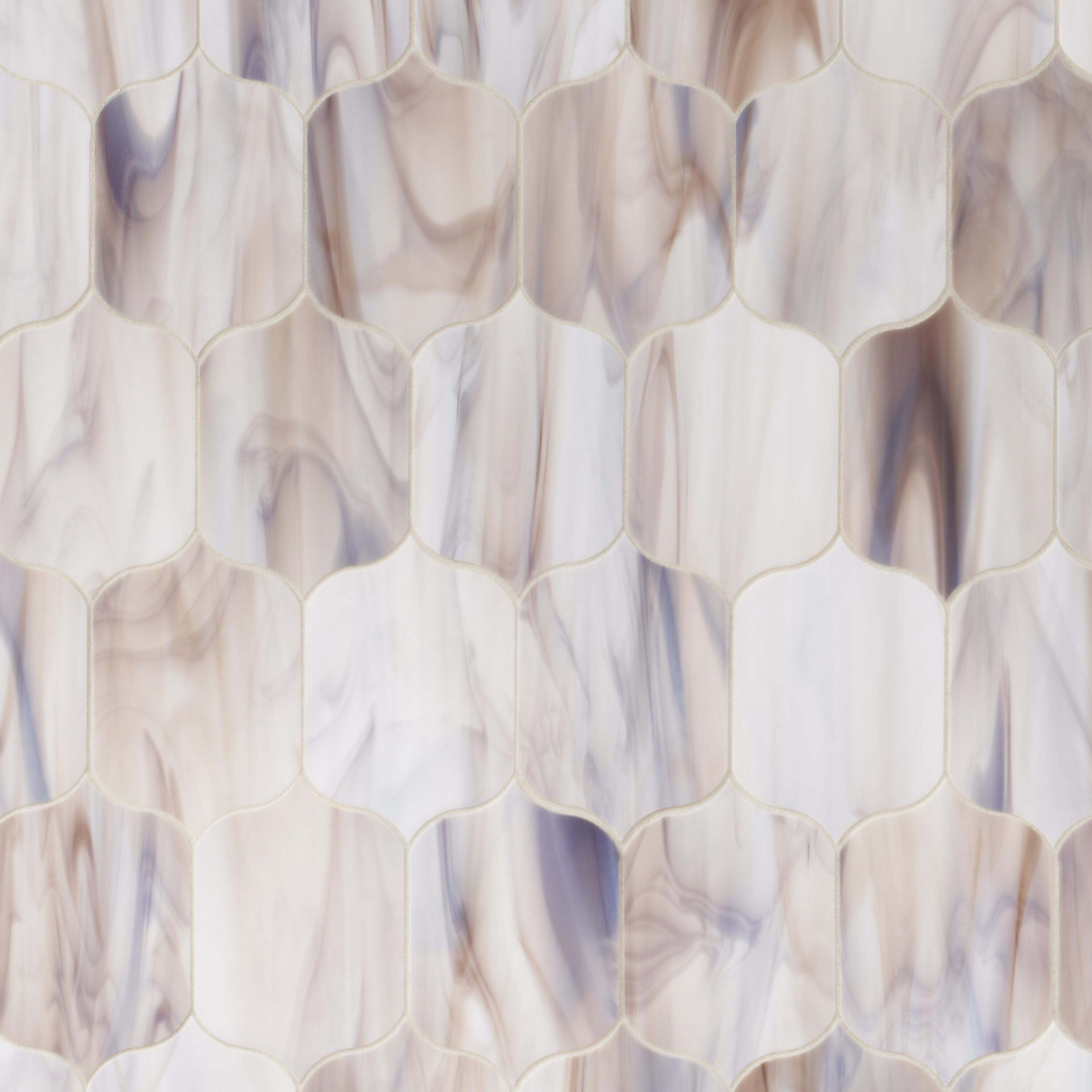 Artmore Tile EXT3RD107911 (Sample) Gala Taupe 4-in x 6-in Polished Glass Lantern Mosaic Tile