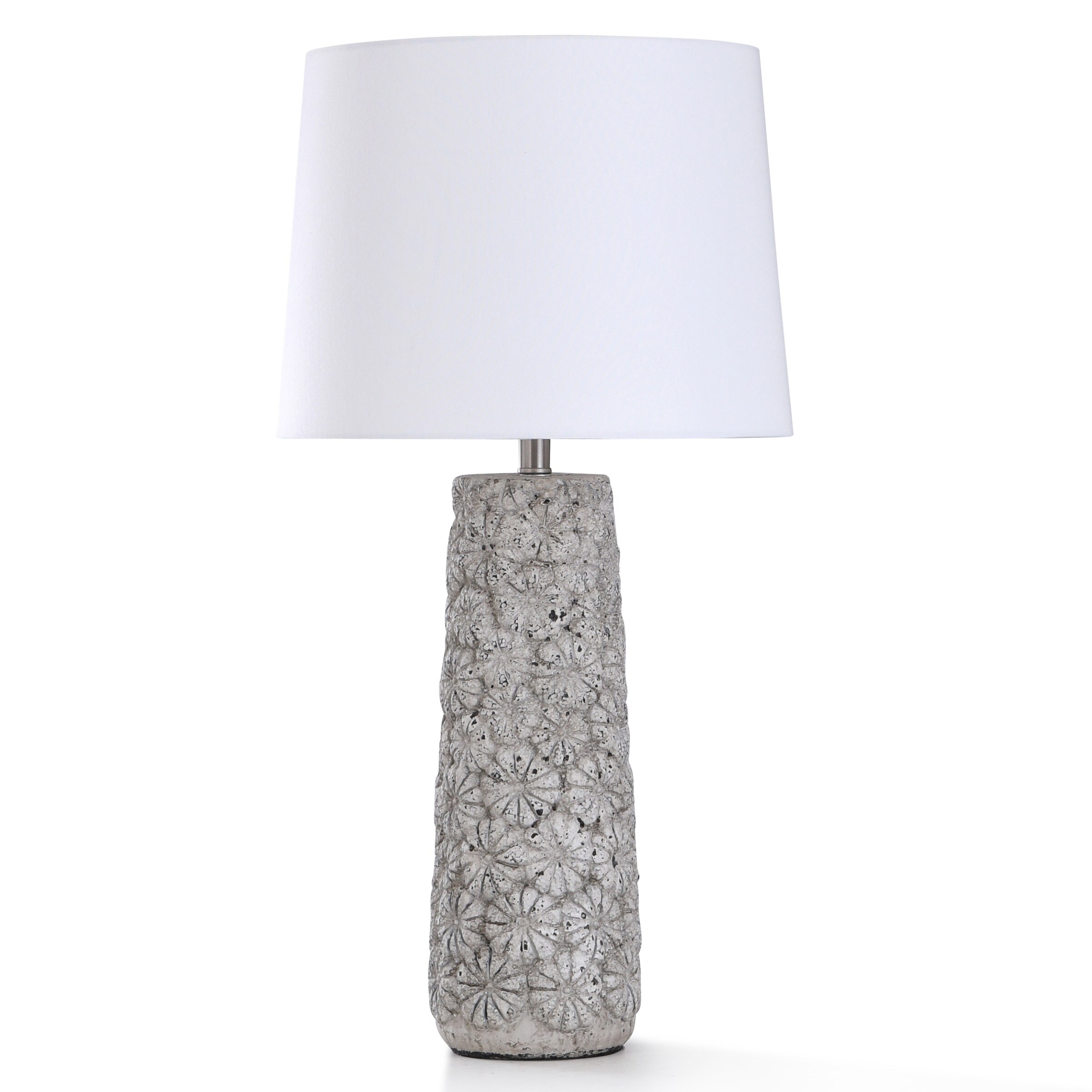 white flower table lamp