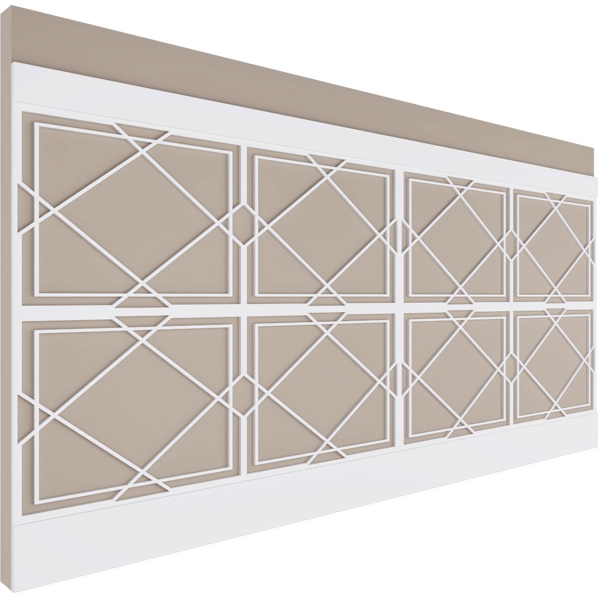 Ekena Millwork WPK44X94KWA 44-in x 94-1/2-in Smooth Paintable/Stainable White PVC Wainscoting Wall Panel ( 28.92-sq ft )