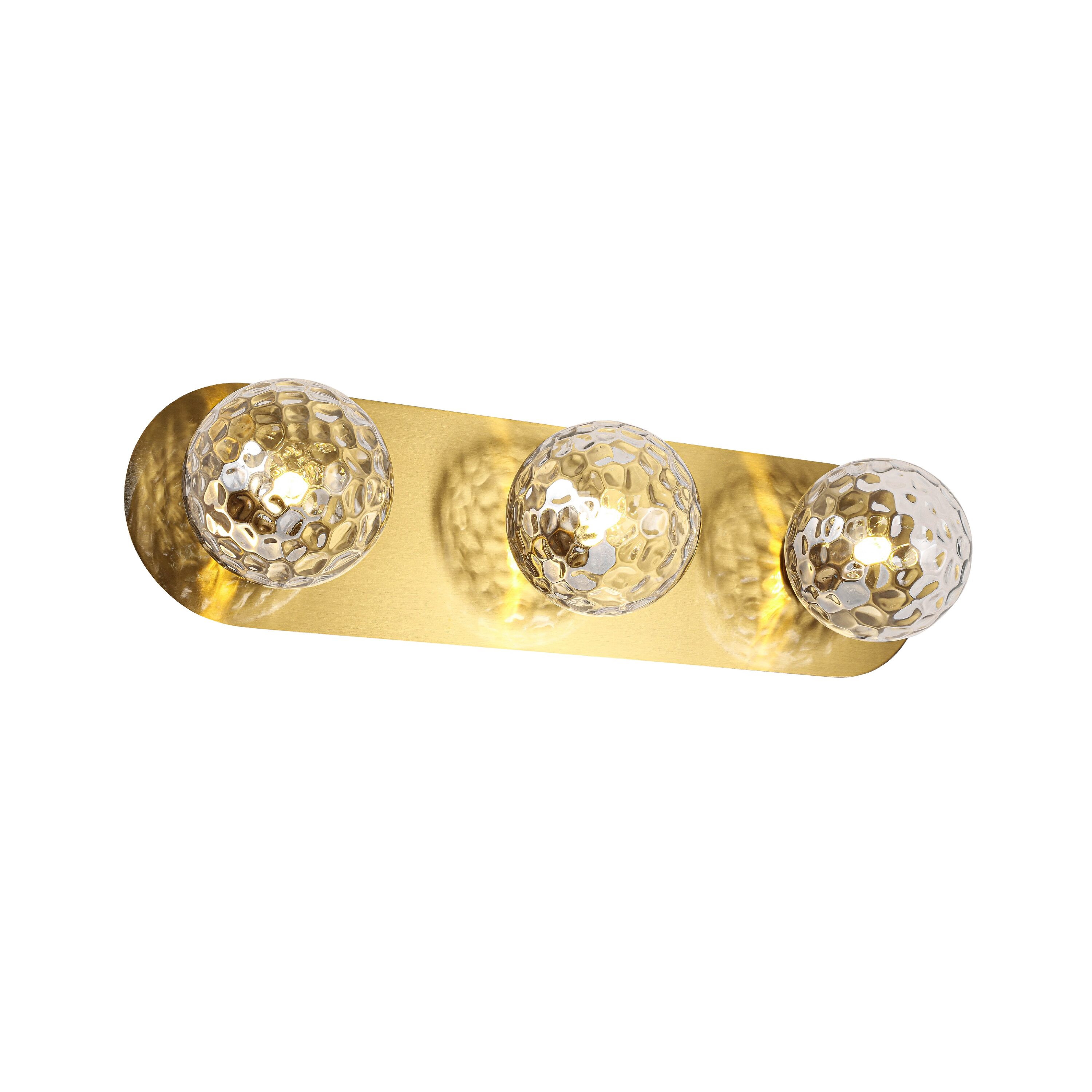 Dainolite - Burlat 24.5-in 3 Light Brass Modern/contemporary Bathroom Vanity light